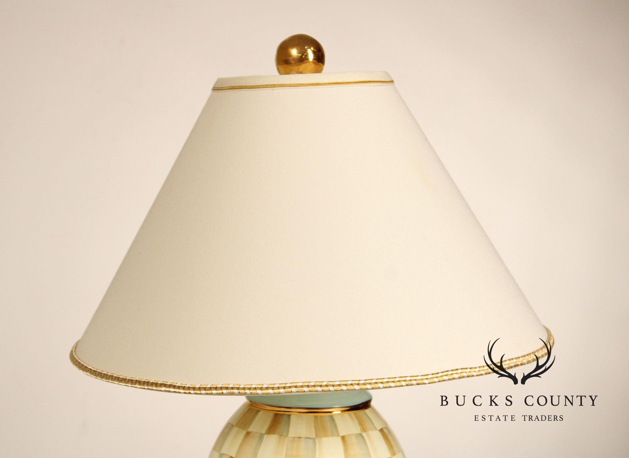 Mackenzie Childs 'Courtly Check' Porcelain Table Lamp