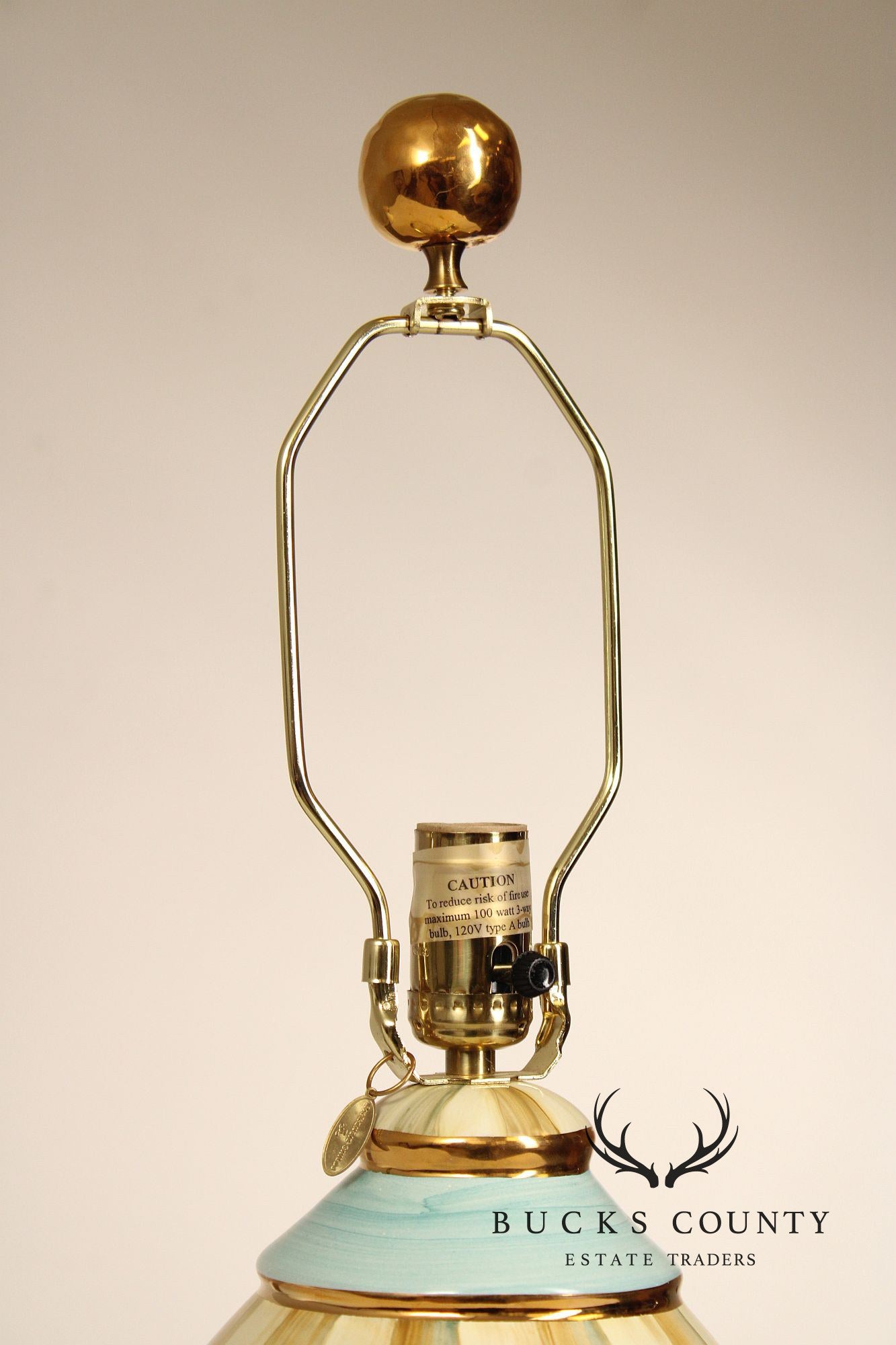 Mackenzie Childs 'Courtly Check' Porcelain Table Lamp