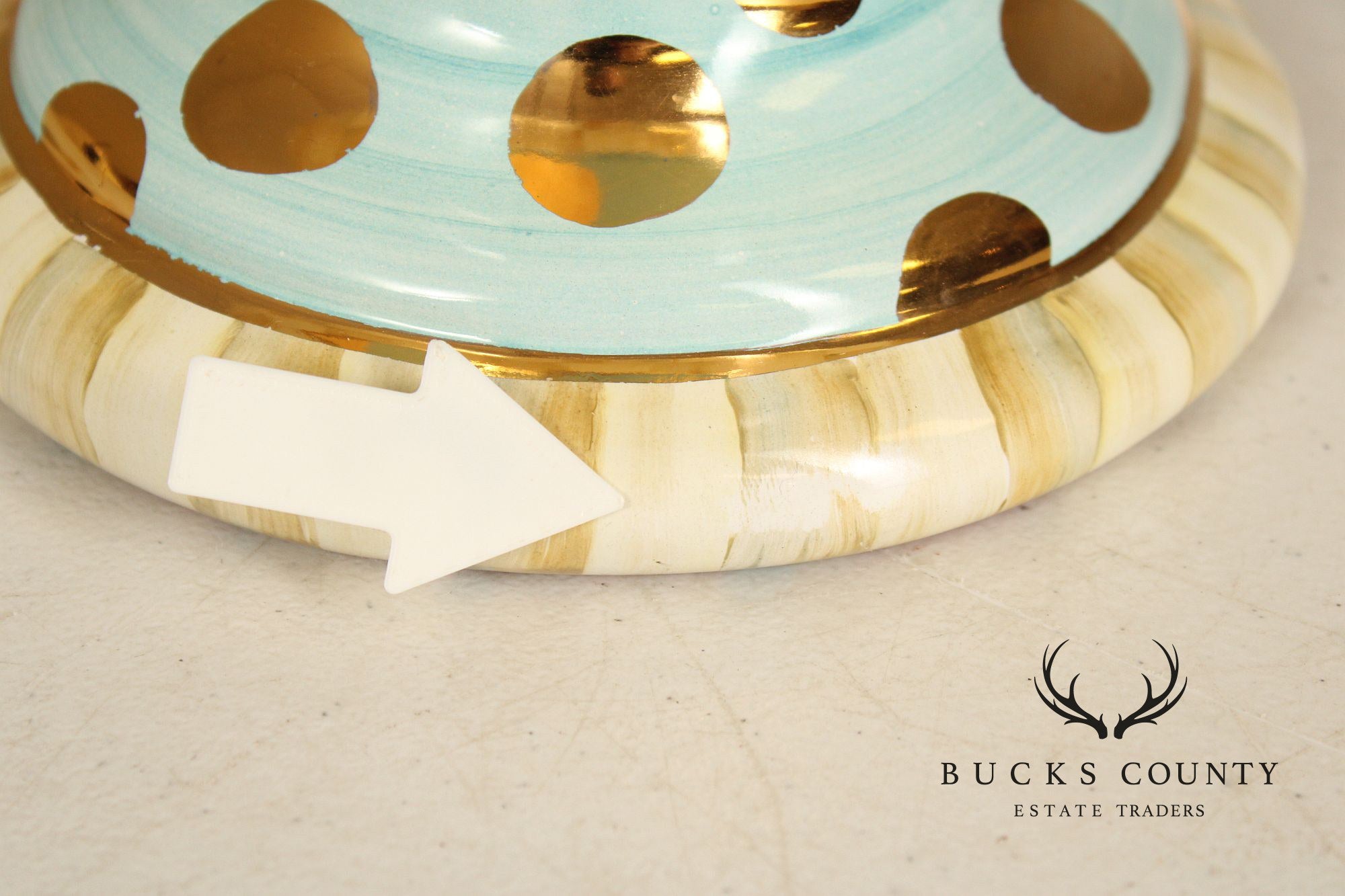 Mackenzie Childs 'Courtly Check' Porcelain Table Lamp