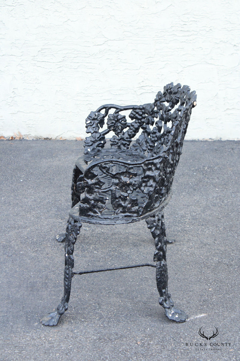 Victorian Style Cast Iron Outdoor Patio Bench