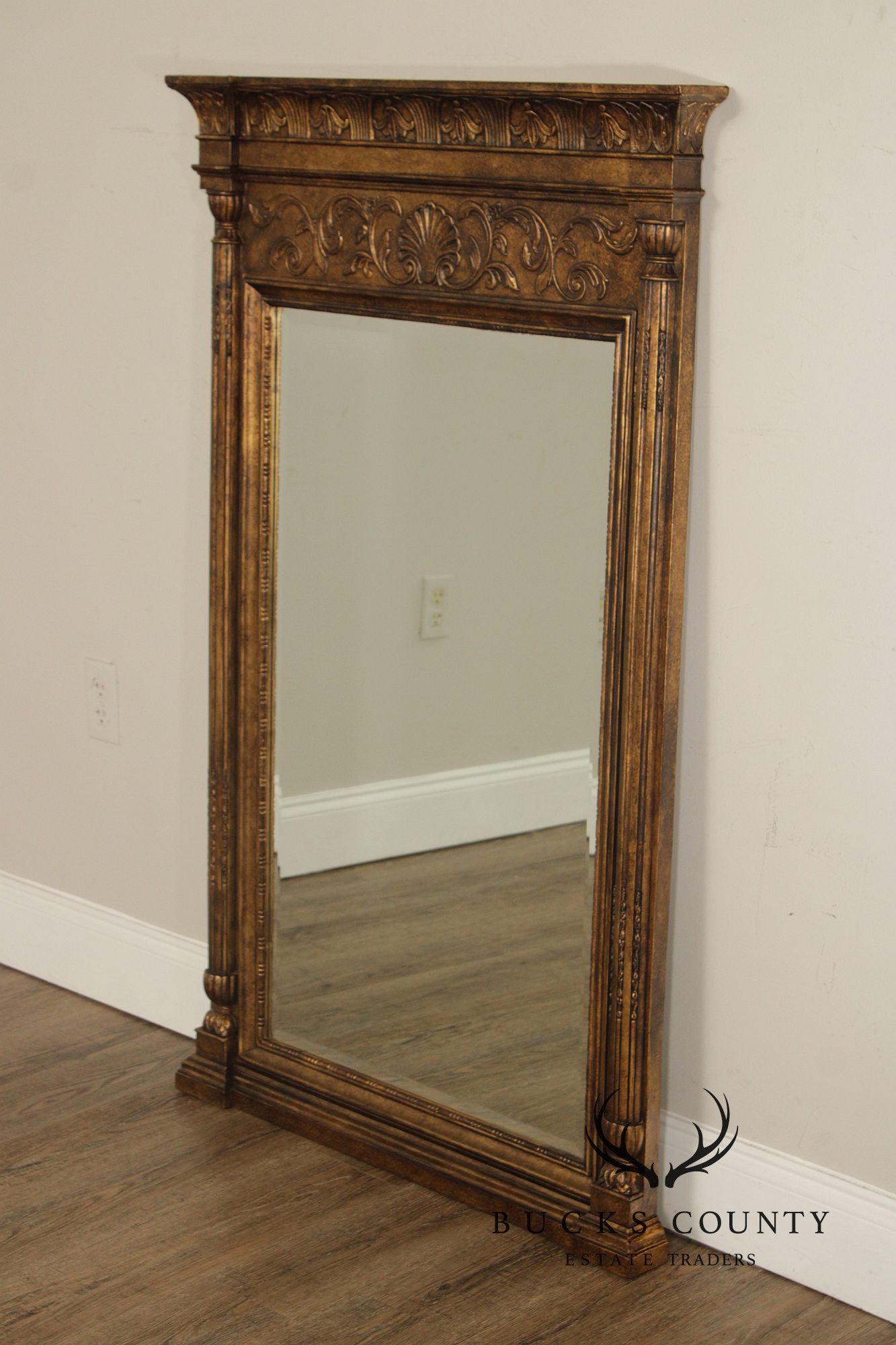 Henredon Charles X Neoclassical Style Giltwood Wall Mirror