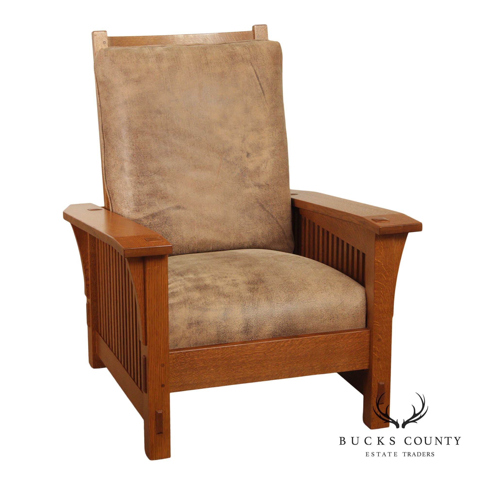 Stickley Mission Collection Oak Spindle Morris Chair