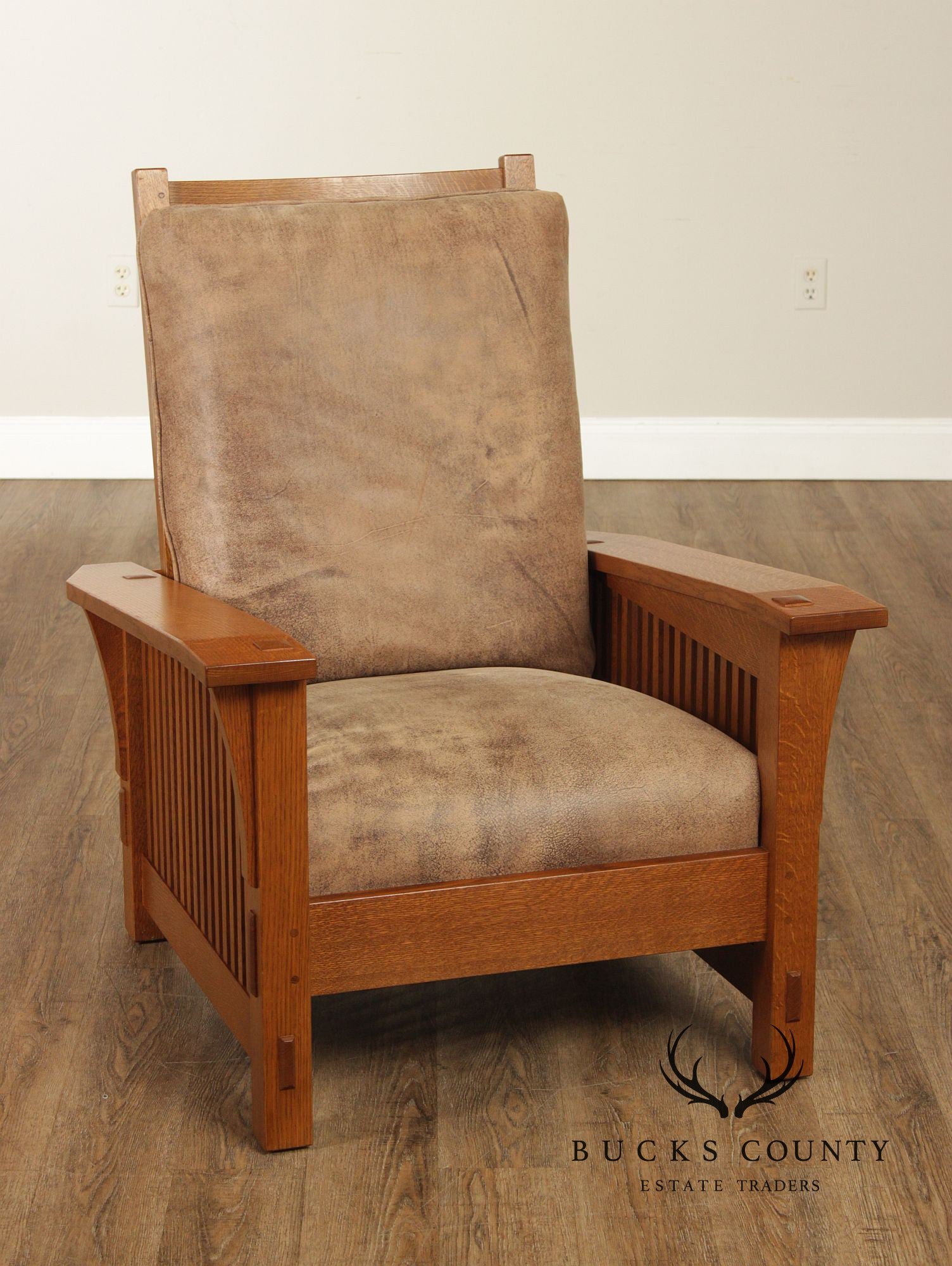Stickley Mission Collection Oak Spindle Morris Chair