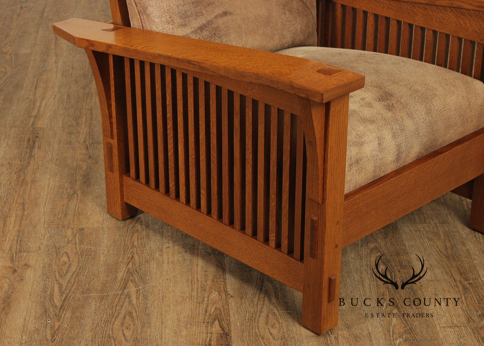 Stickley Mission Collection Oak Spindle Morris Chair