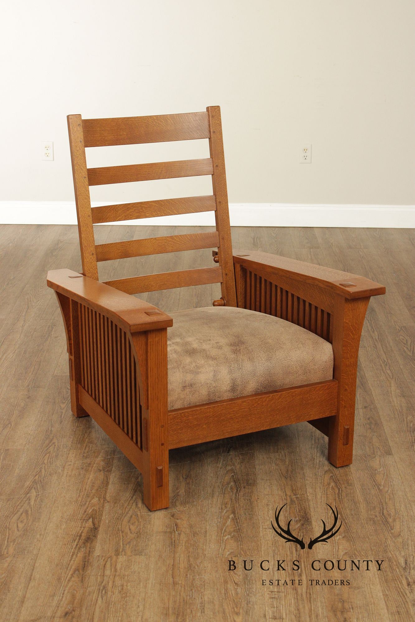 Stickley Mission Collection Oak Spindle Morris Chair