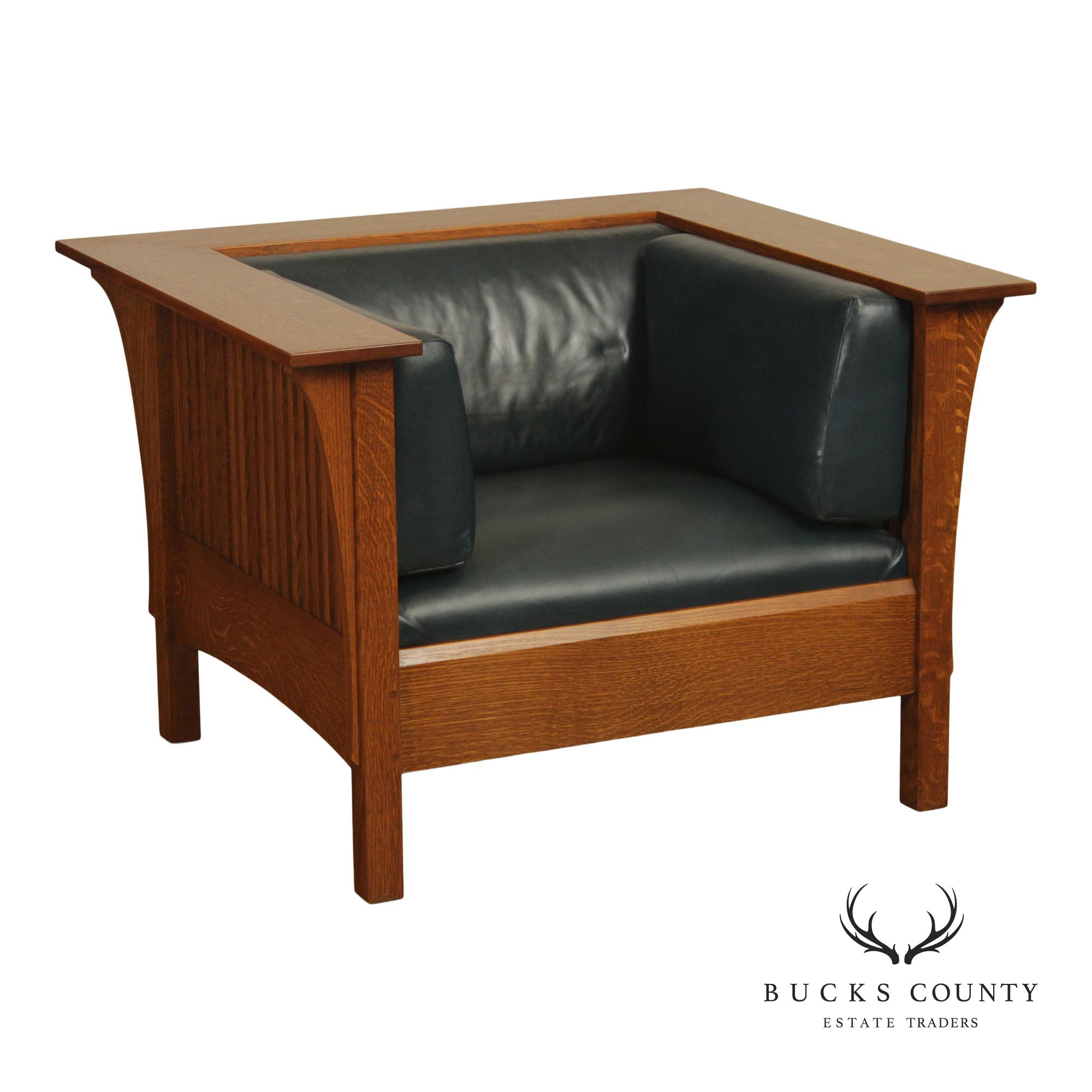 Stickley Mission Collection Oak Spindle Prairie Chair