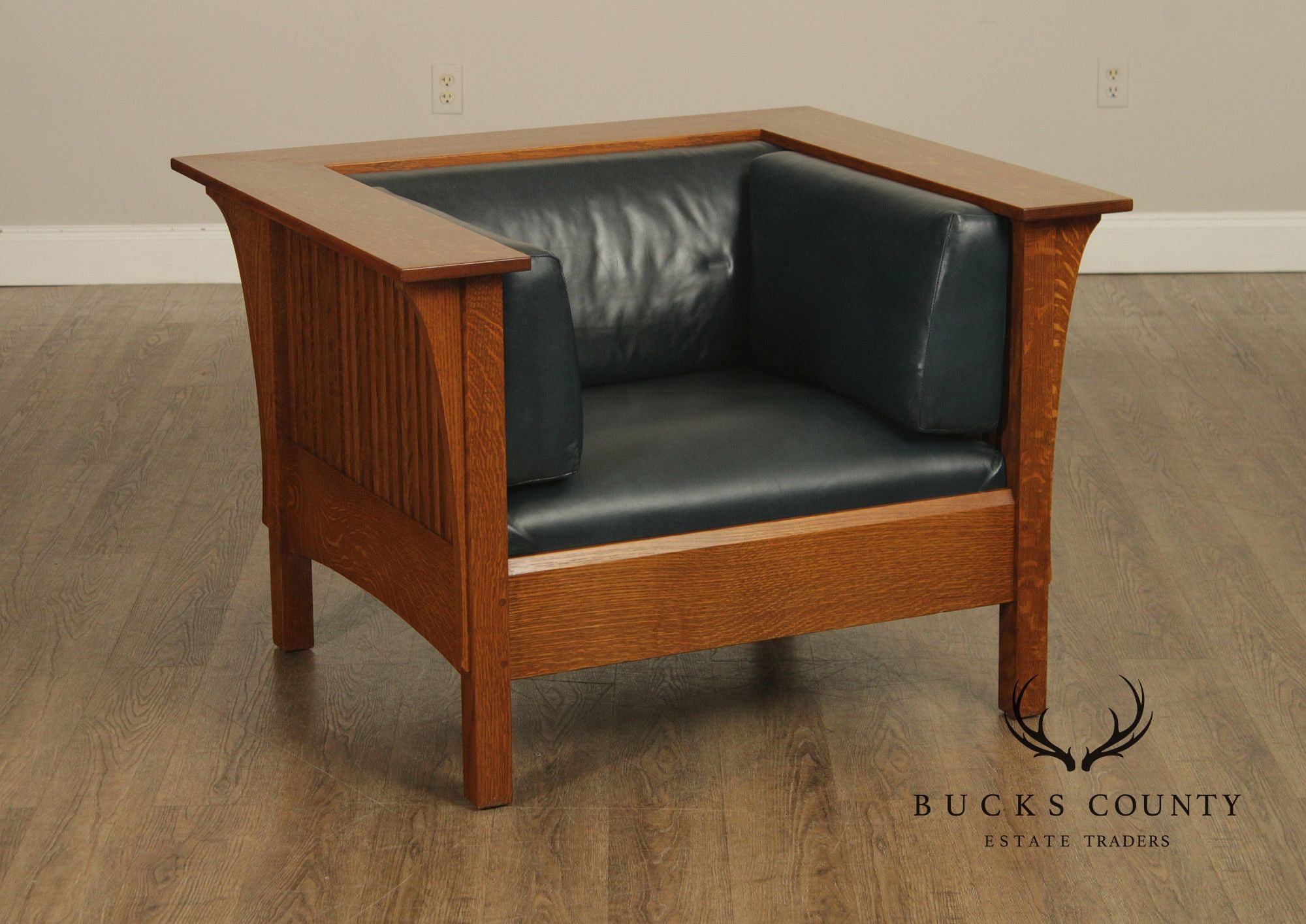 Stickley Mission Collection Oak Spindle Prairie Chair
