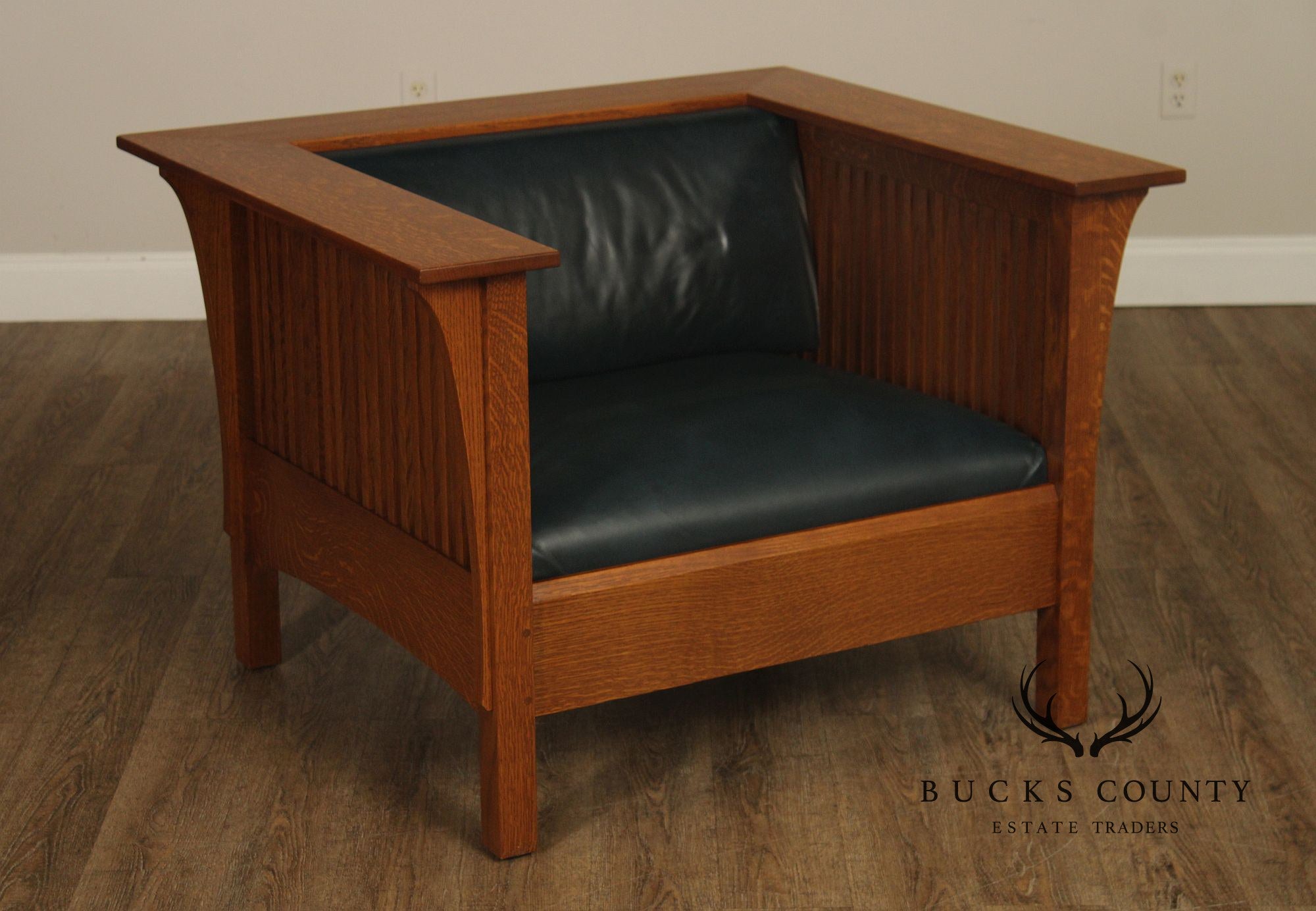 Stickley Mission Collection Oak Spindle Prairie Chair