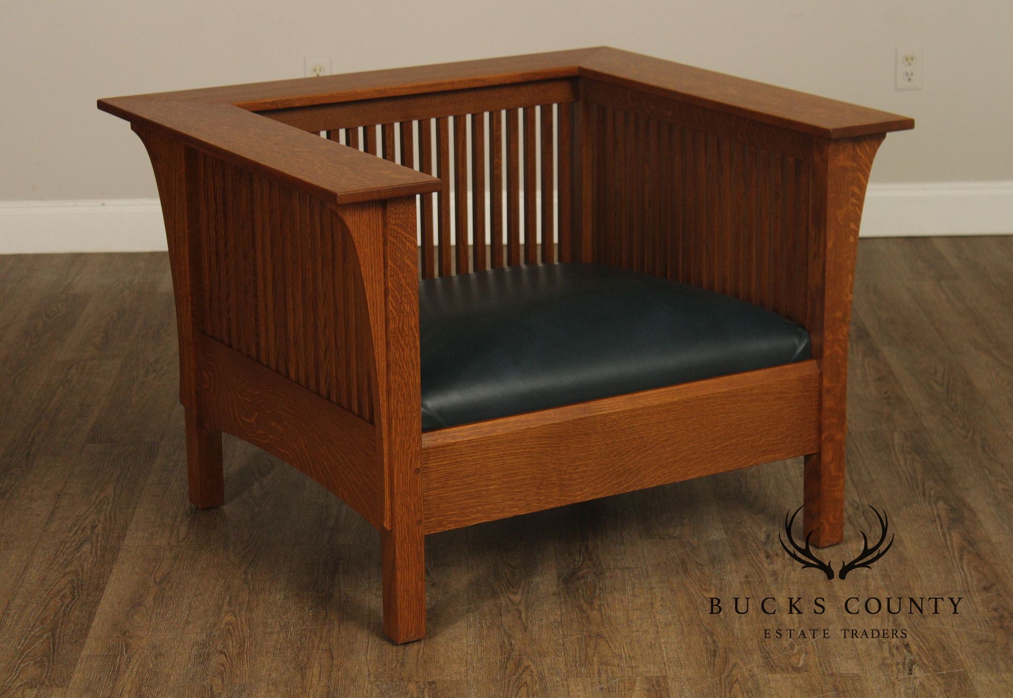 Stickley Mission Collection Oak Spindle Prairie Chair