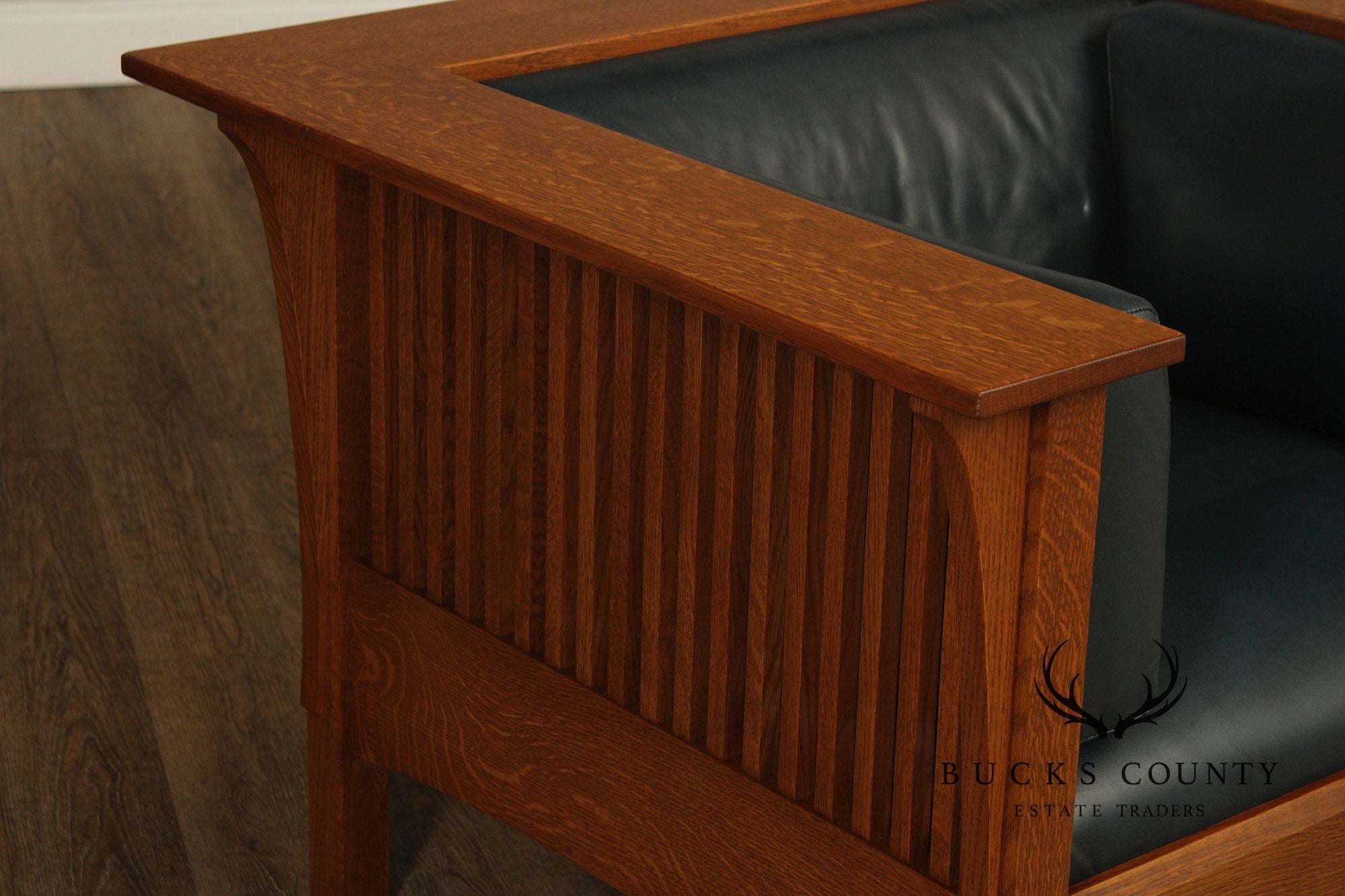 Stickley Mission Collection Oak Spindle Prairie Chair