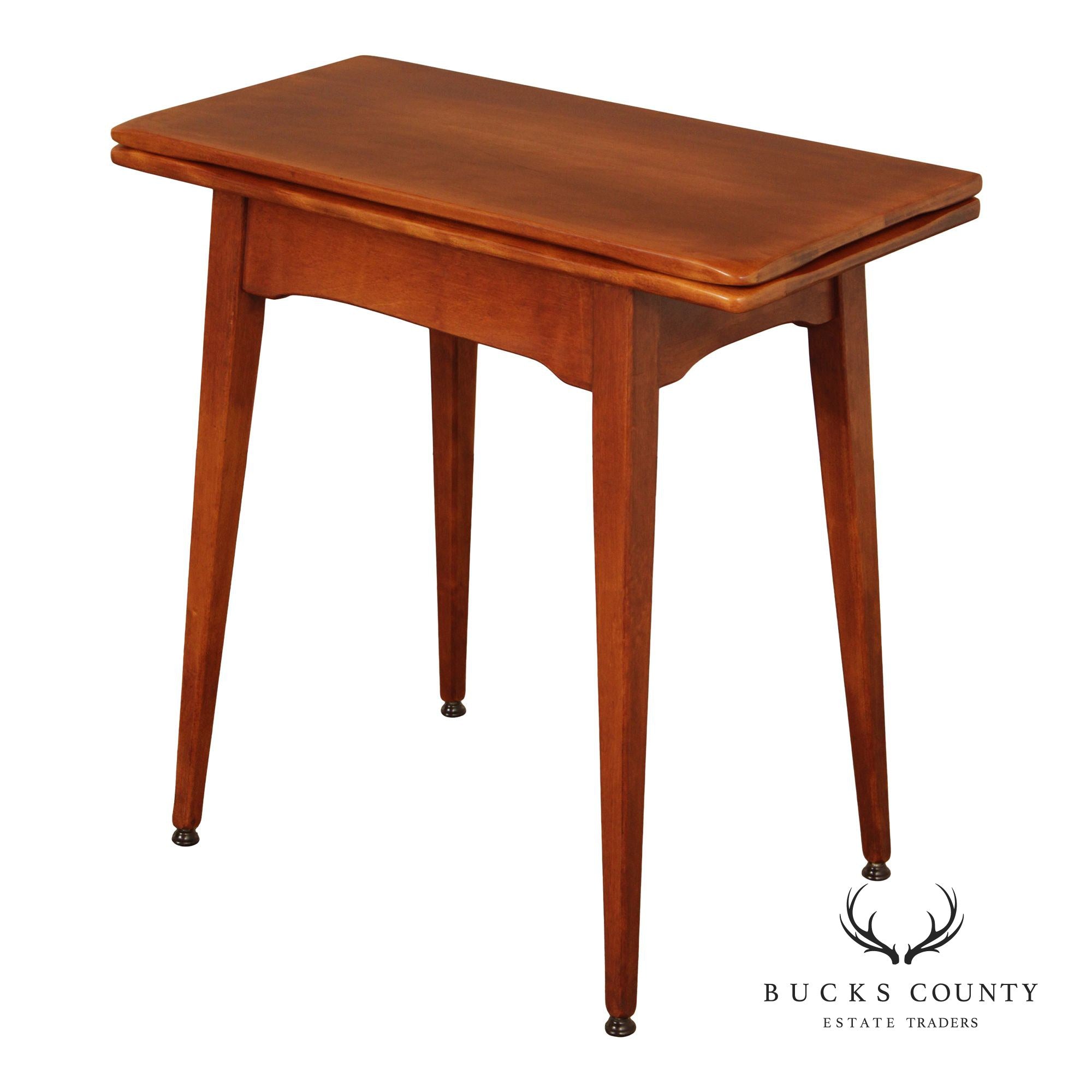 Cushman Colonial Creations Rock Maple Pivot Top Card Table