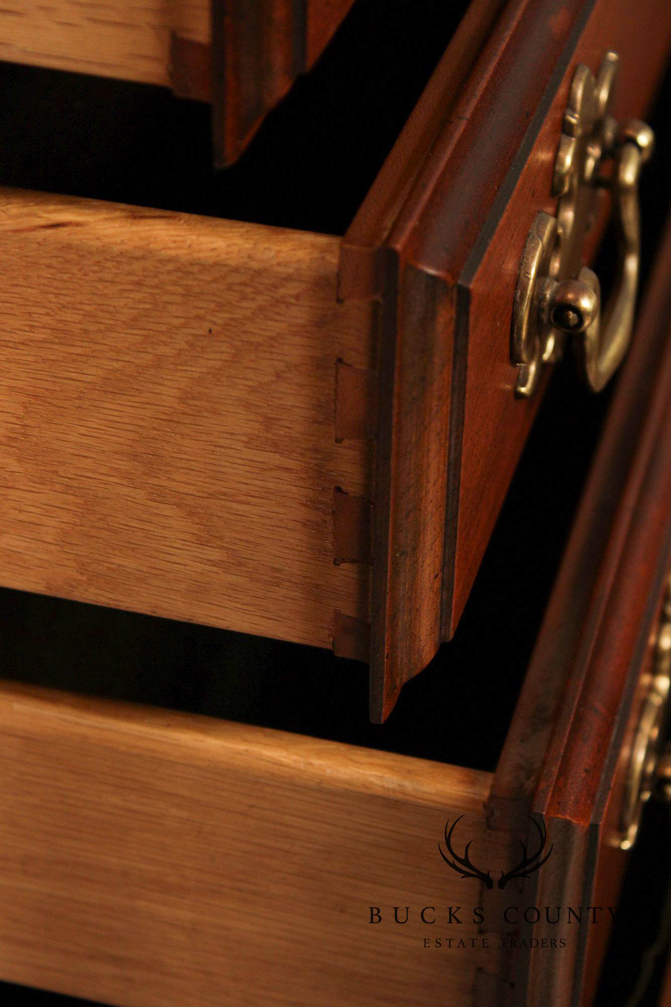 Queen Anne Style Cherry Silverware Chest on Stand