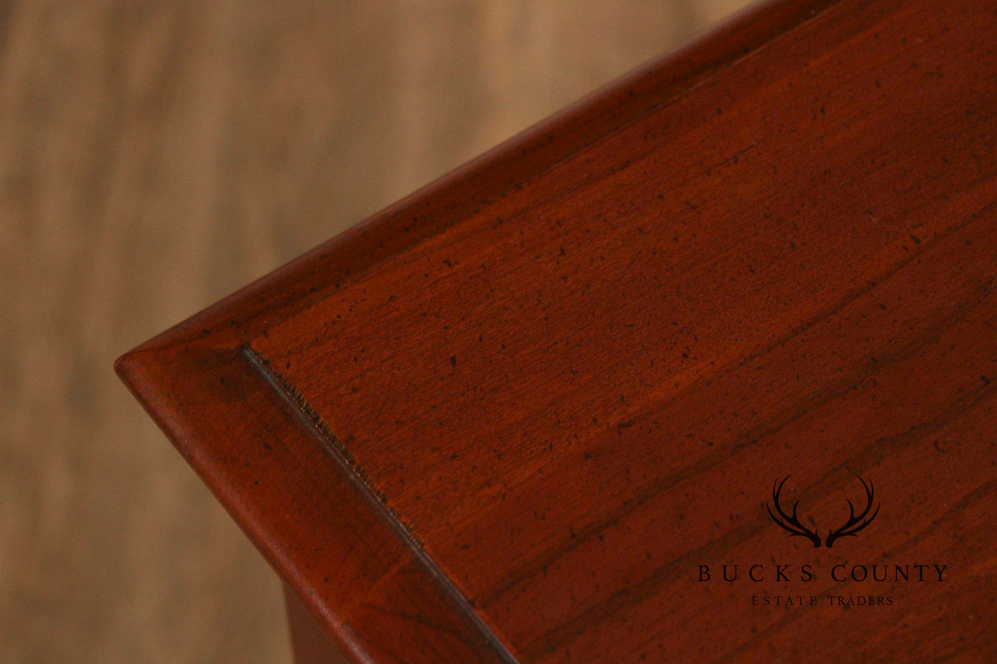 Queen Anne Style Cherry Silverware Chest on Stand