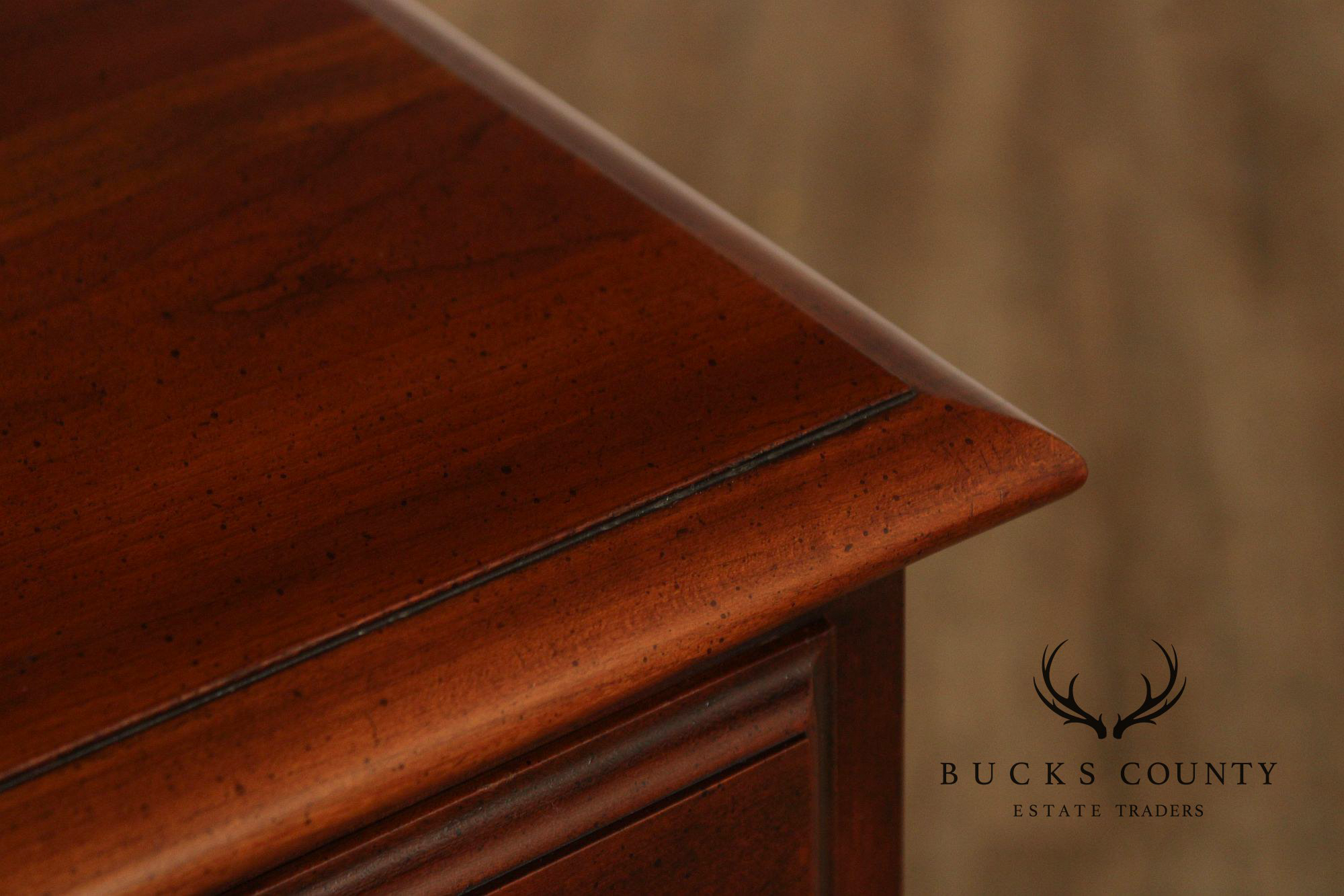 Queen Anne Style Cherry Silverware Chest on Stand