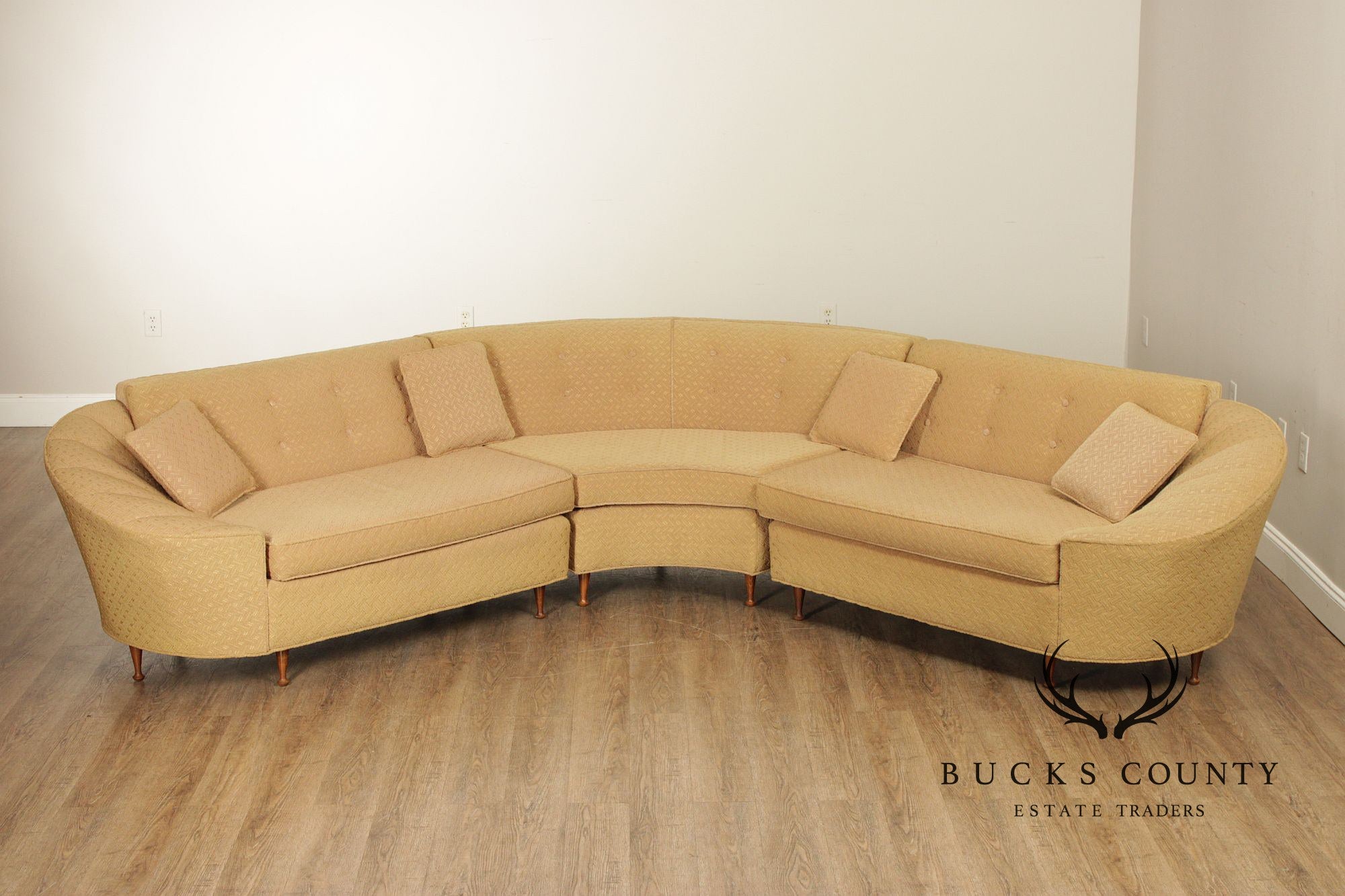 Mid Century Modern Curved Sectional Sofa