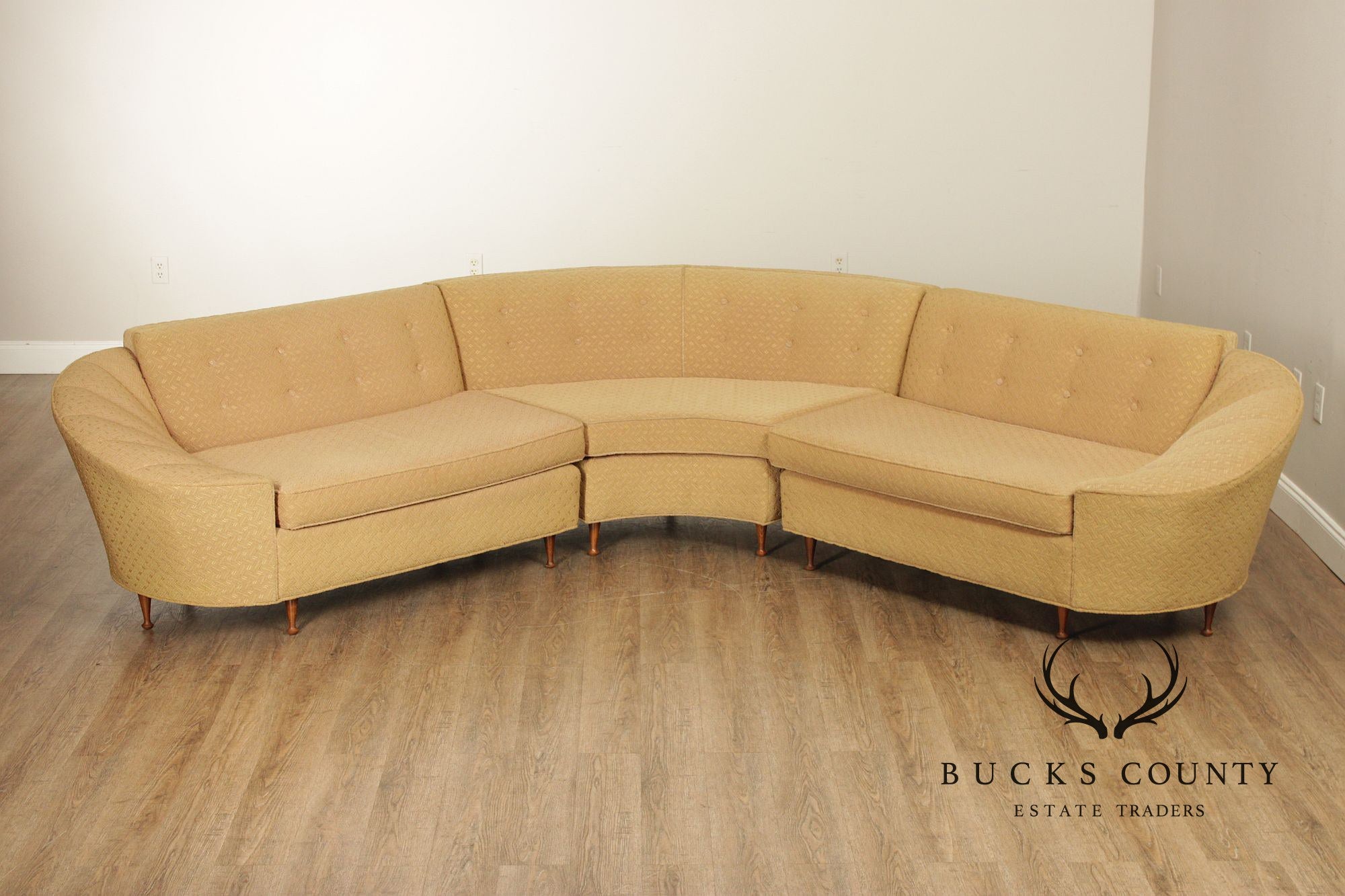 Mid Century Modern Curved Sectional Sofa