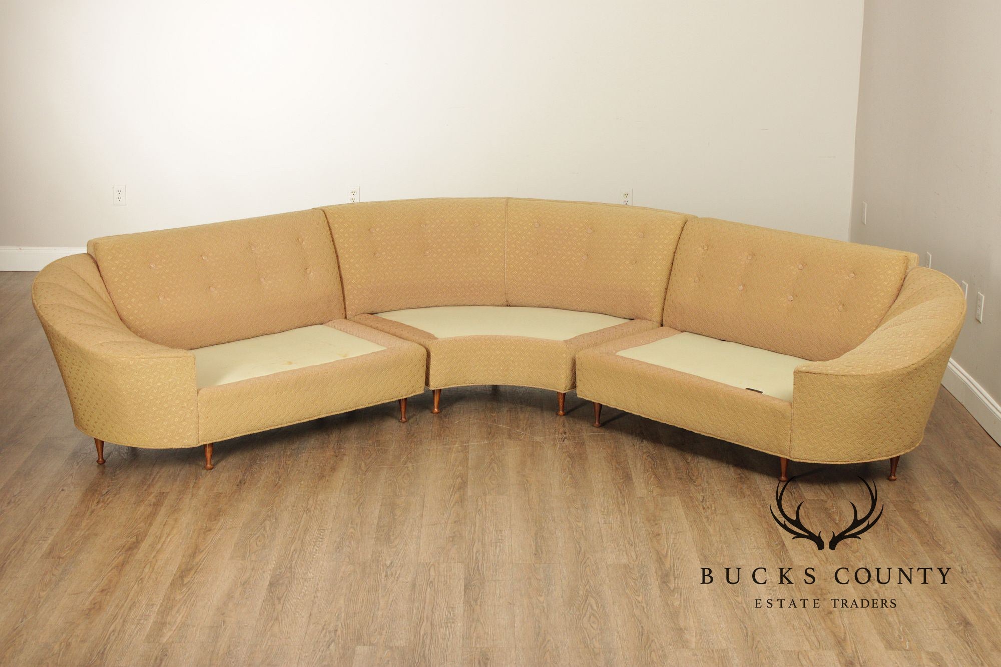 Mid Century Modern Curved Sectional Sofa