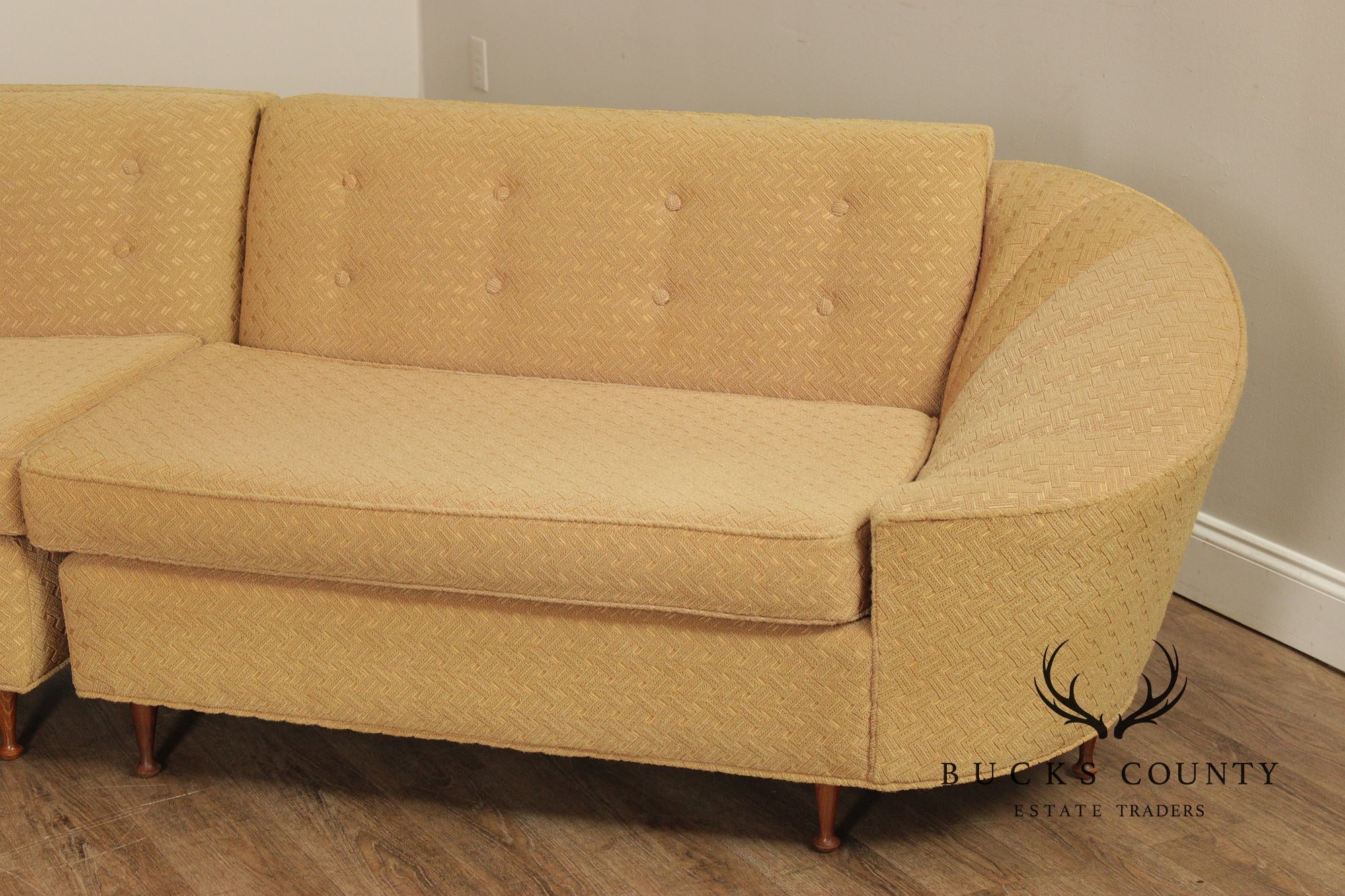 Mid Century Modern Curved Sectional Sofa