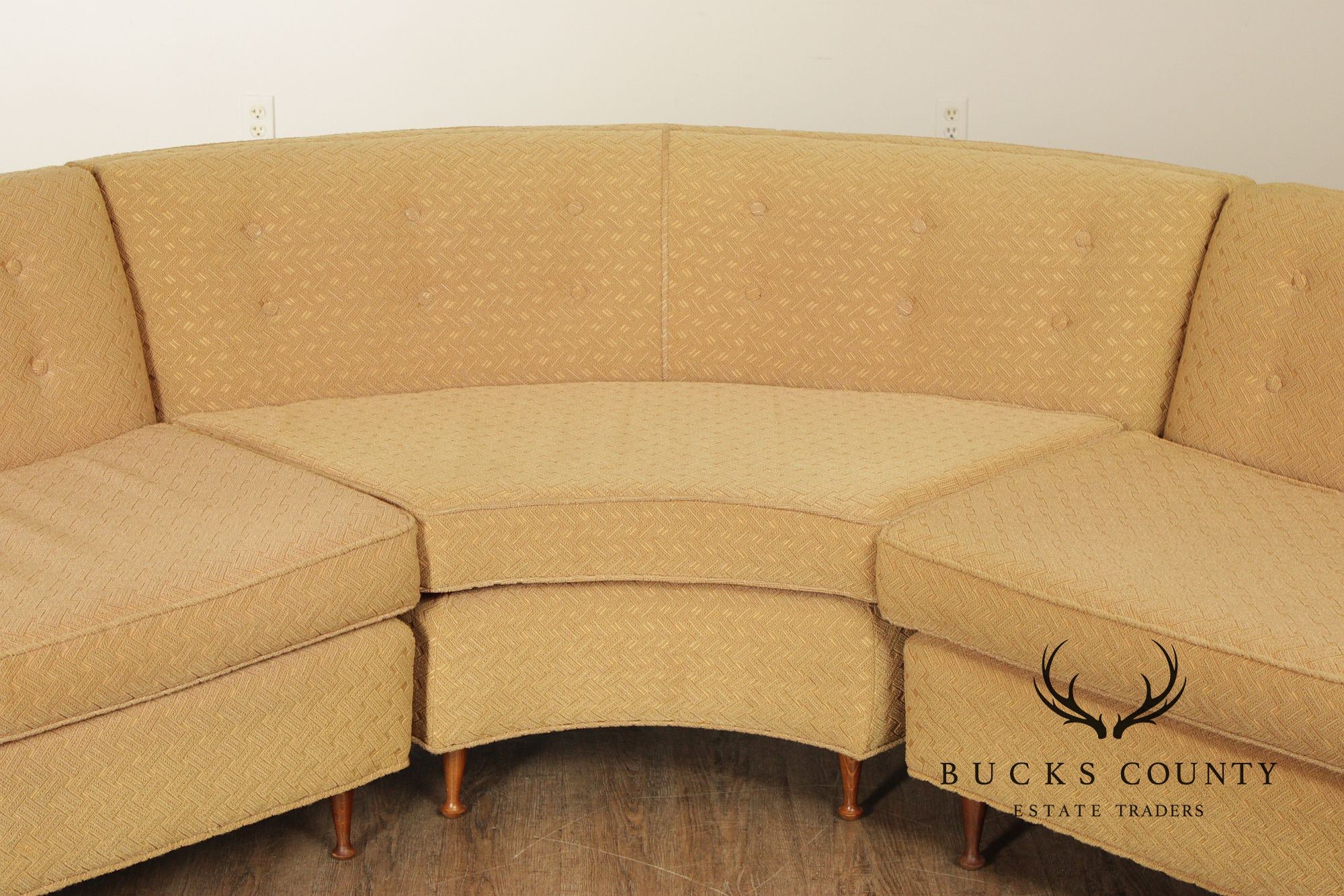 Mid Century Modern Curved Sectional Sofa