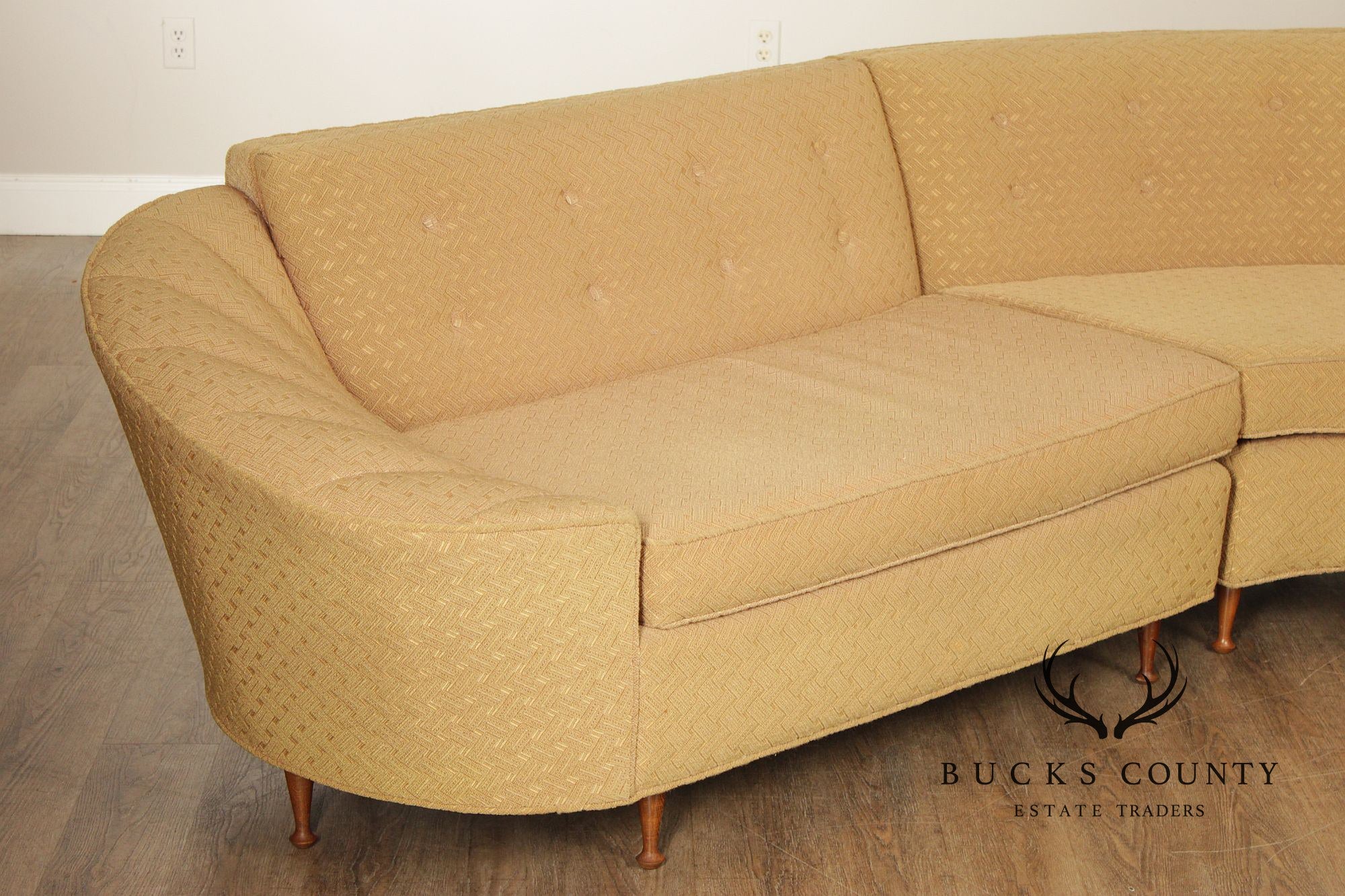 Mid Century Modern Curved Sectional Sofa