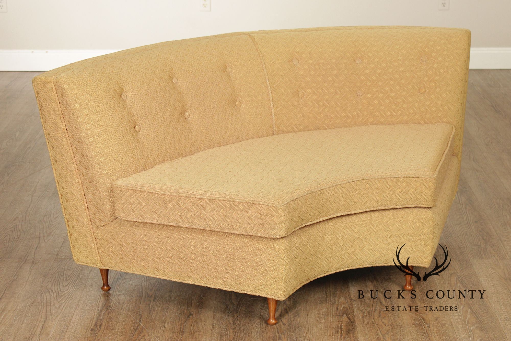 Mid Century Modern Curved Sectional Sofa
