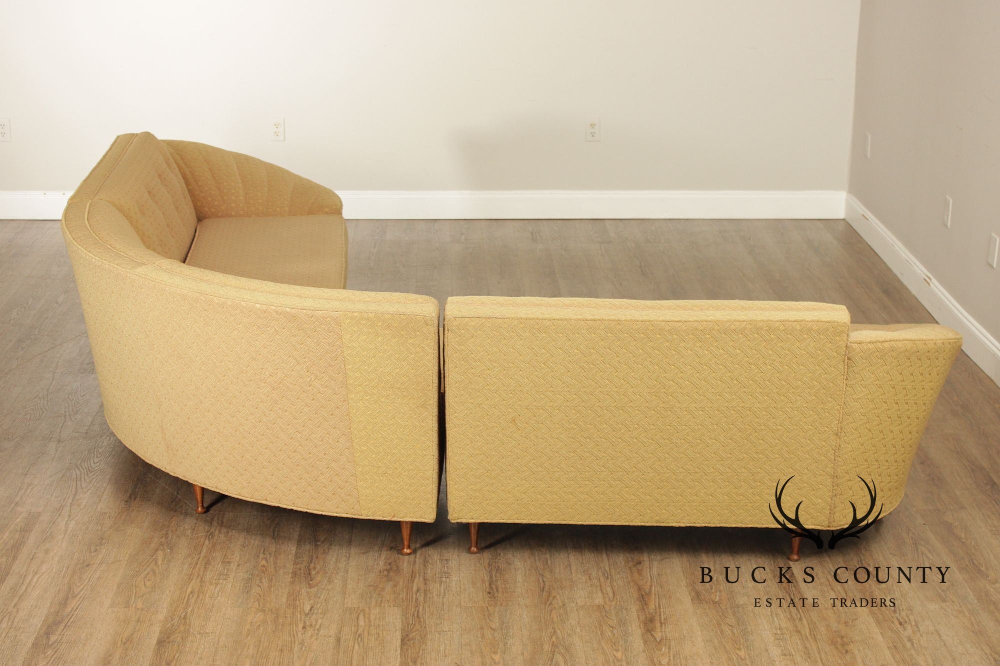 Mid Century Modern Curved Sectional Sofa