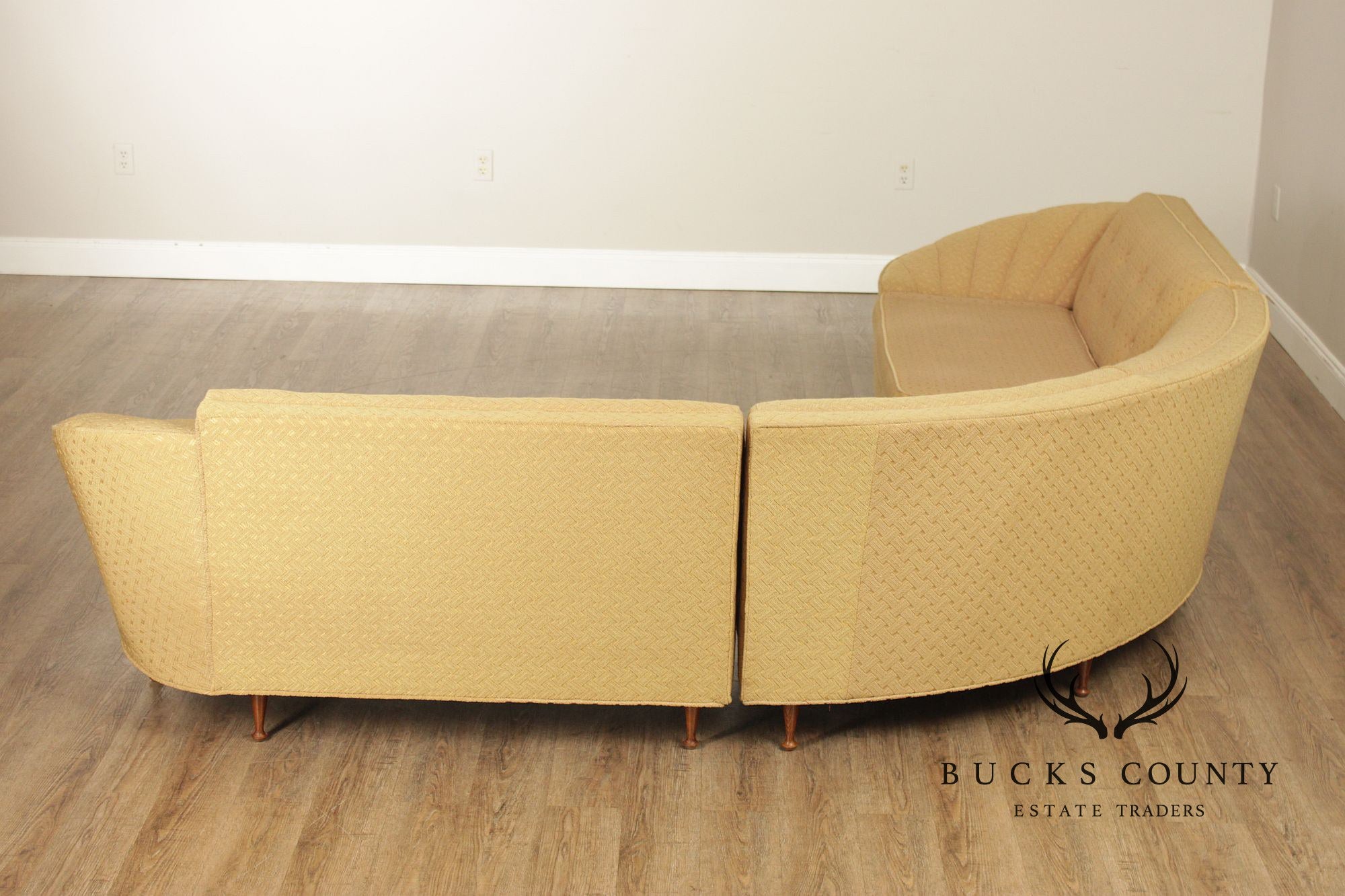 Mid Century Modern Curved Sectional Sofa