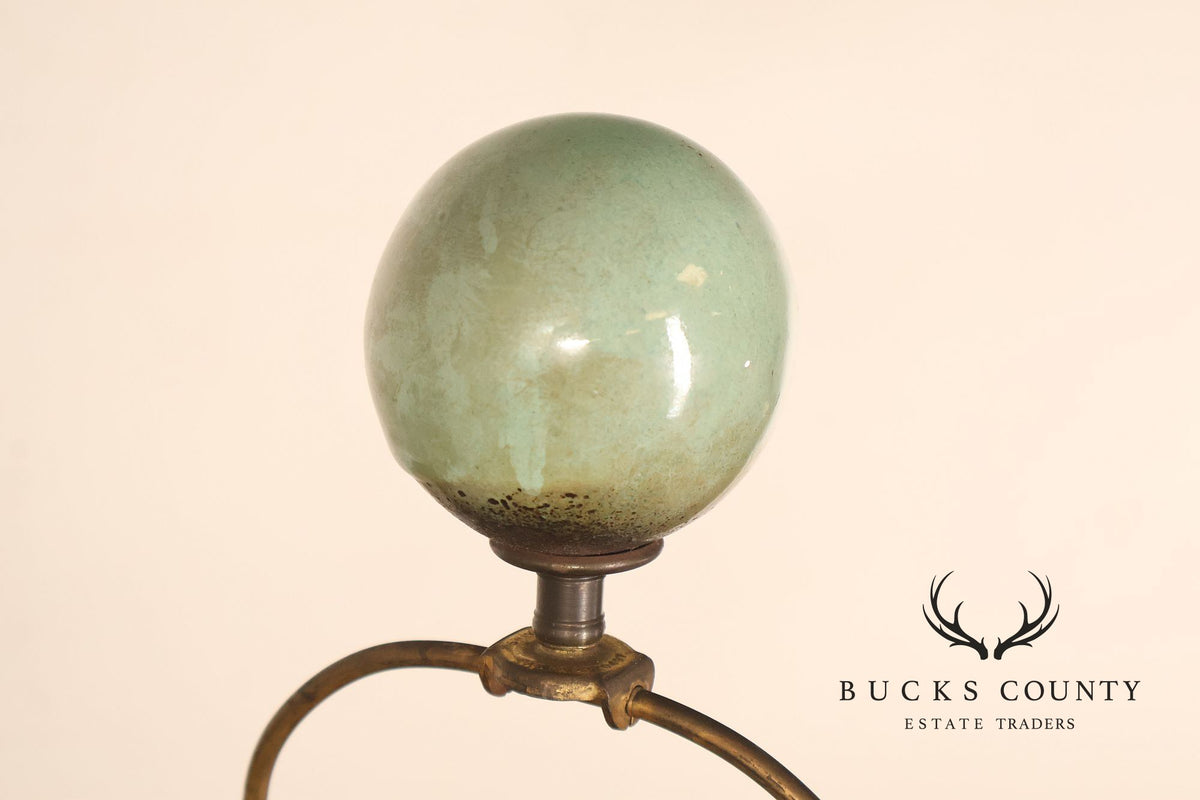 Asian Style Pair of Celadon Table Lamps