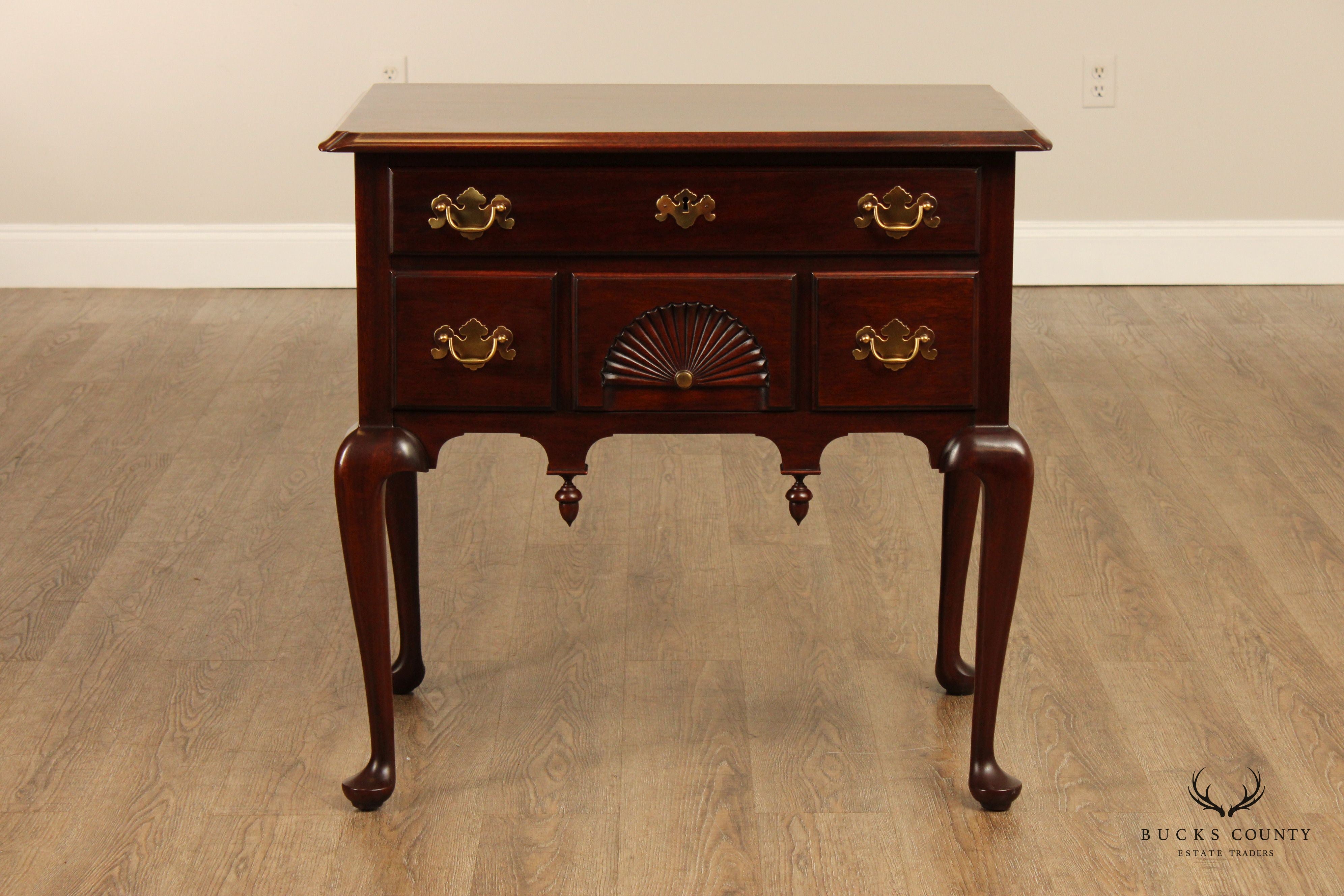 Henkel Harris Queen Anne Style Mahogany Lowboy