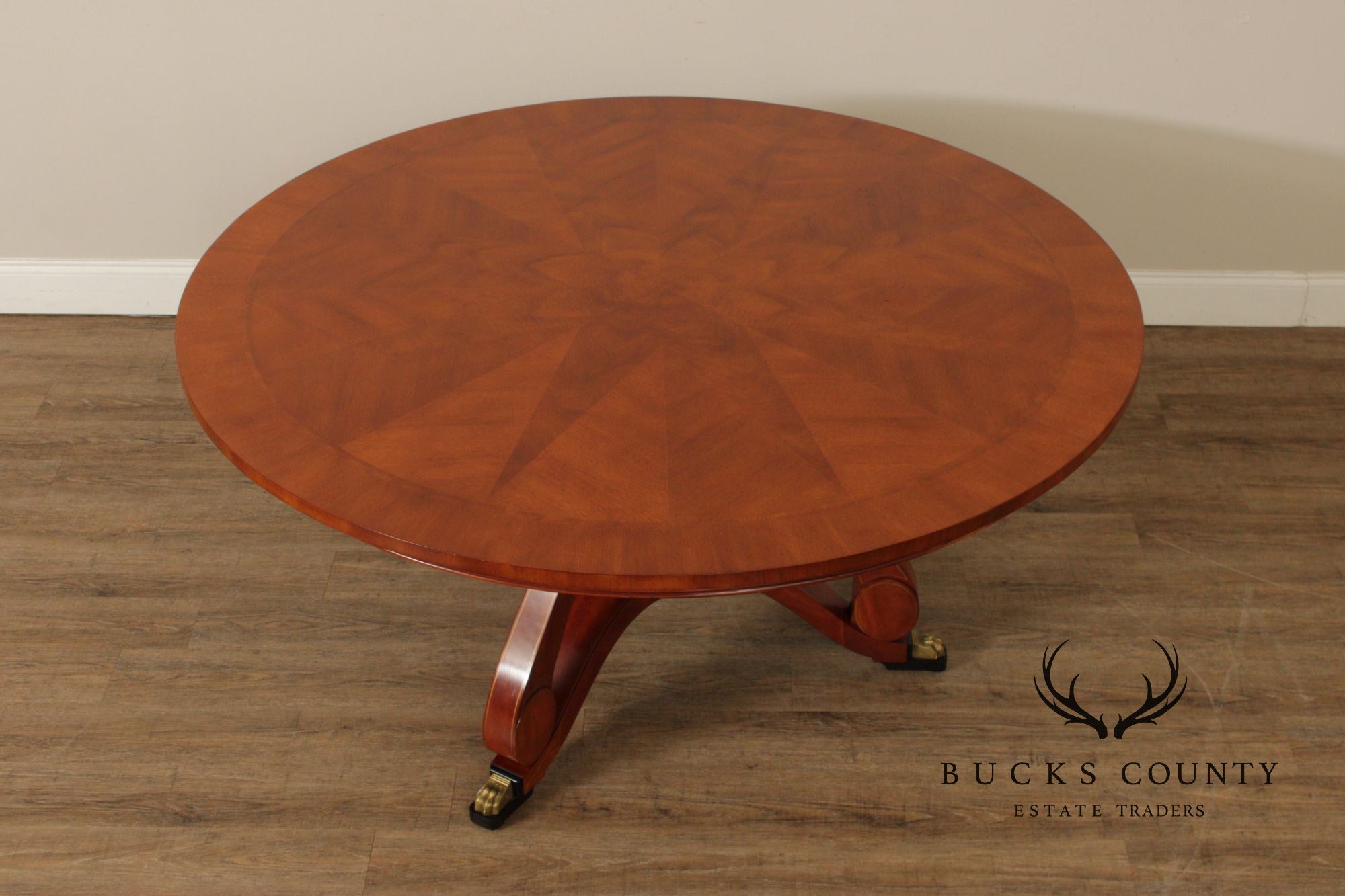 John Widdicomb Round Mahogany Dining Table Designed By Chad Womack