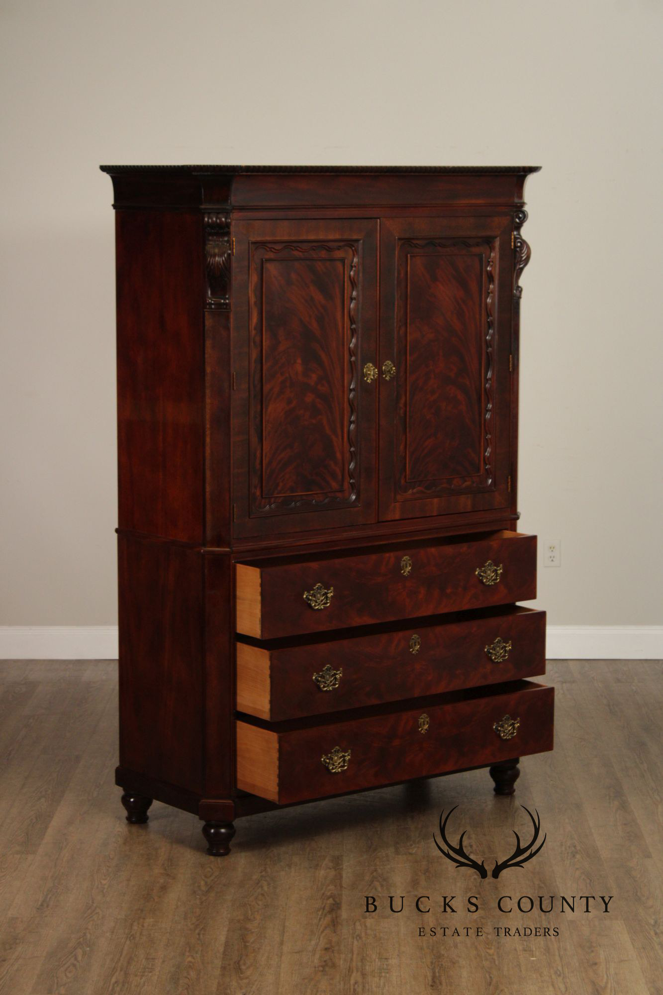 Henredon Carlyle Collection Mahogany Armoire Cabinet