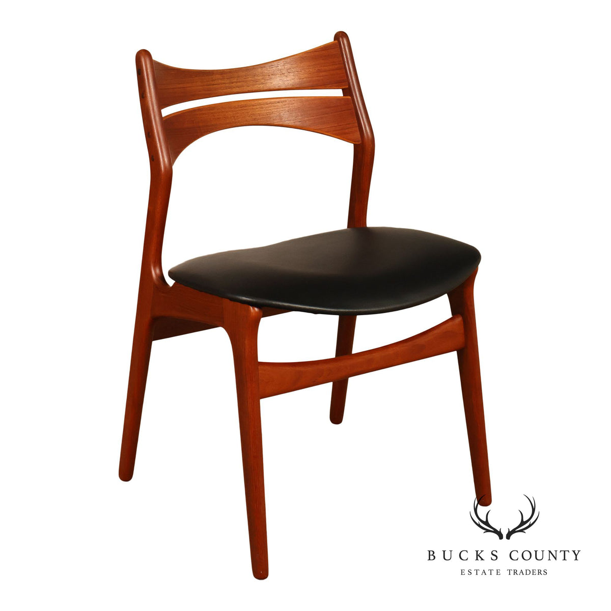 Danish Mid Century Modern Erik Buch Teak Desk Chair