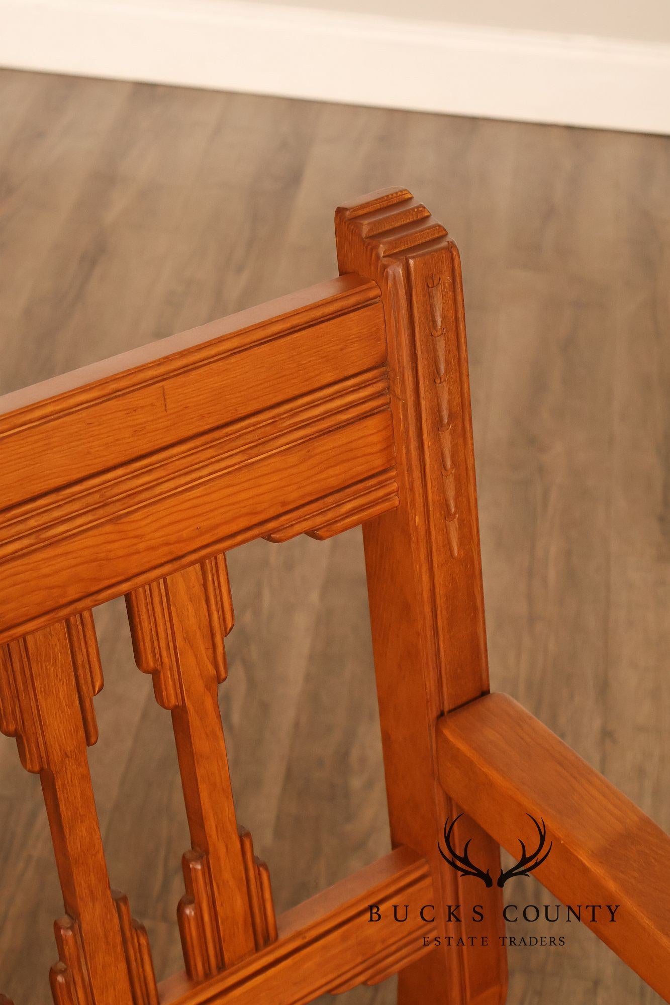Vintage Southwestern Style Rush Seat Bench