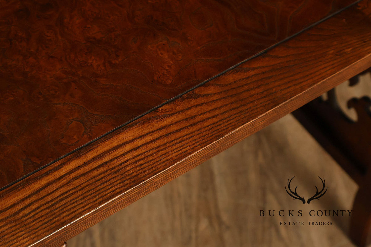 Baker Asian Style Oak Altar Console Table