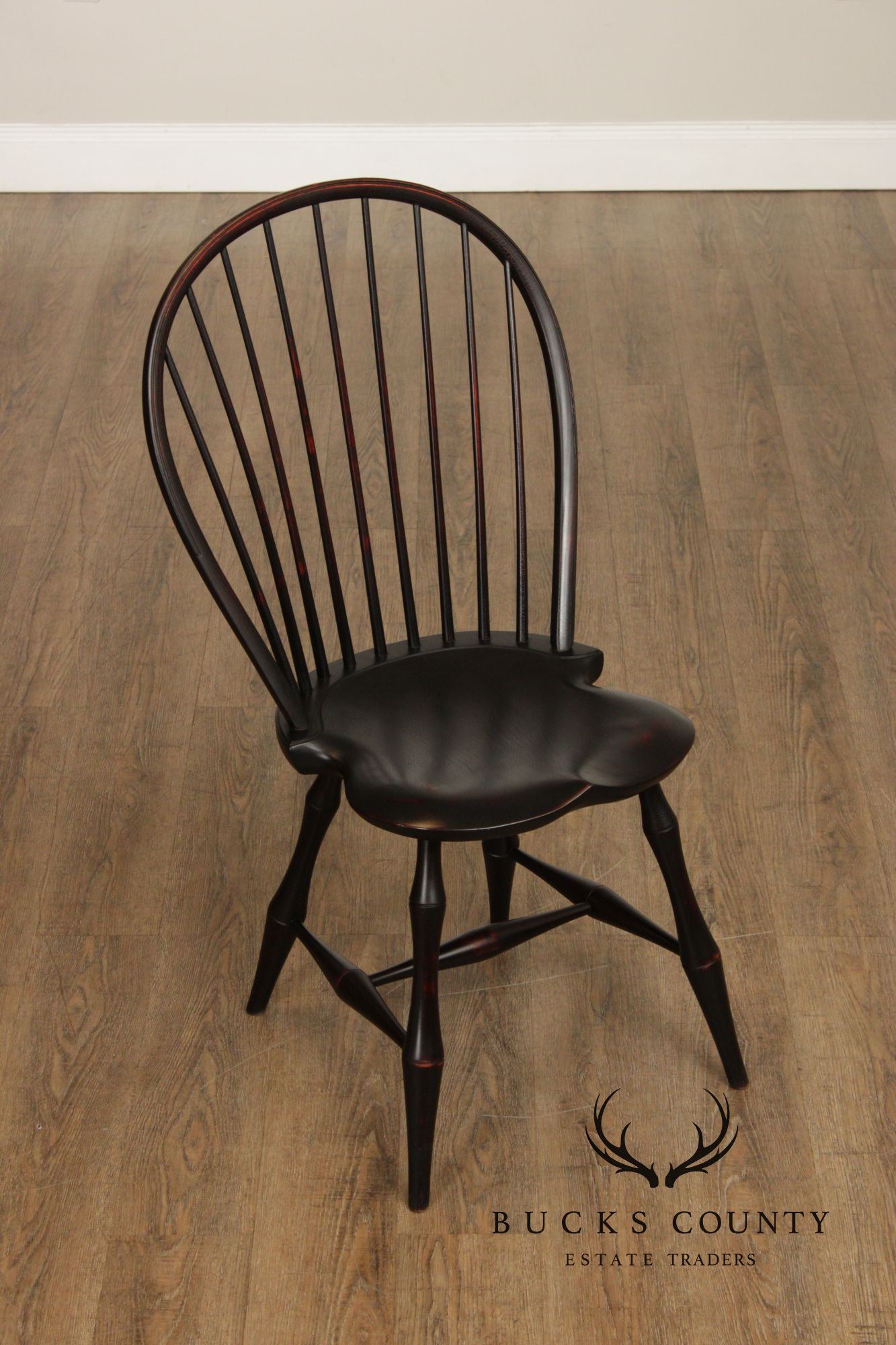 D.R. Dimes Pair of Ebonized Windsor Chairs