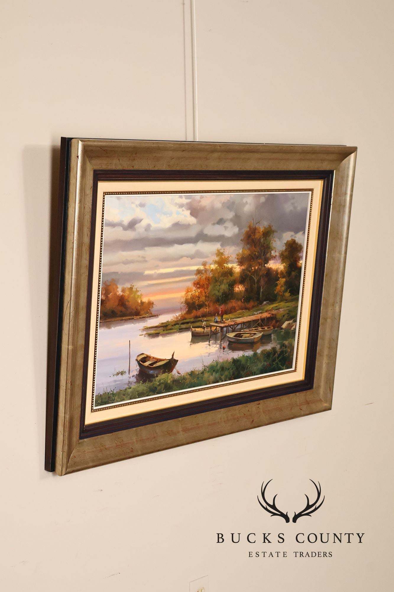 Salvador Caballero Tarde De Pesca Landscape Oil Painting