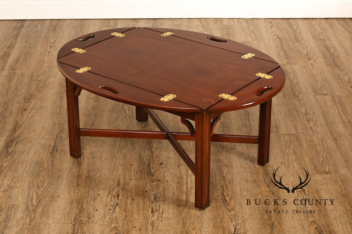 Chippendale Style Mahogany Butler's Tray Coffee Table