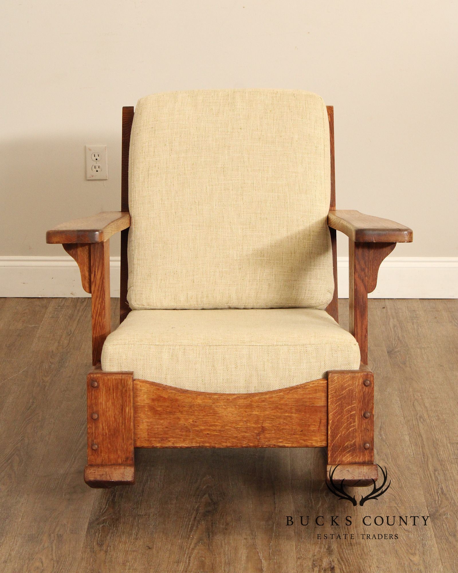 Limbert Antique Mission Oak Paddle-Arm Rocker