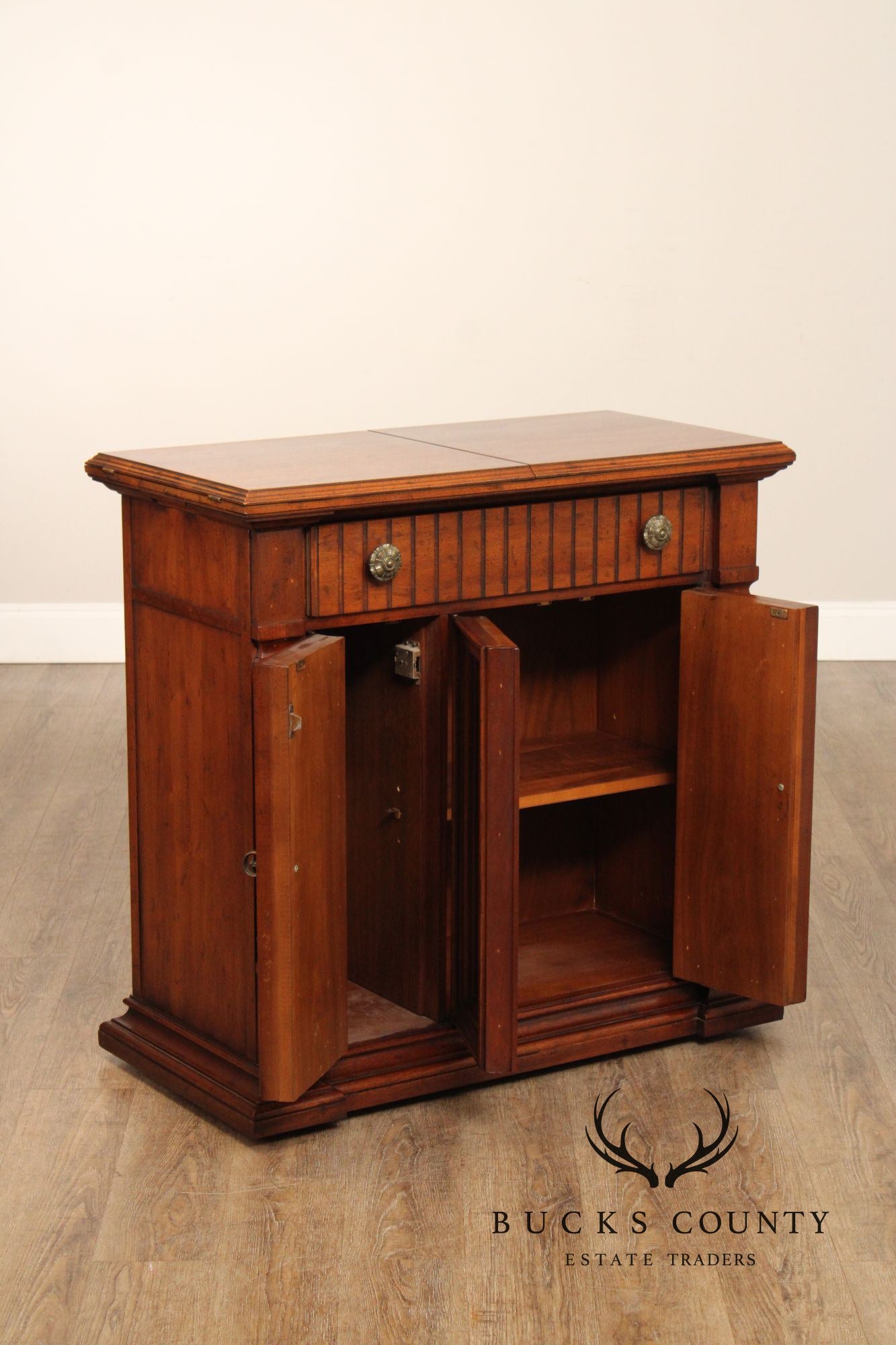 Drexel Italian Renaissance Style Walnut Flip Top Server