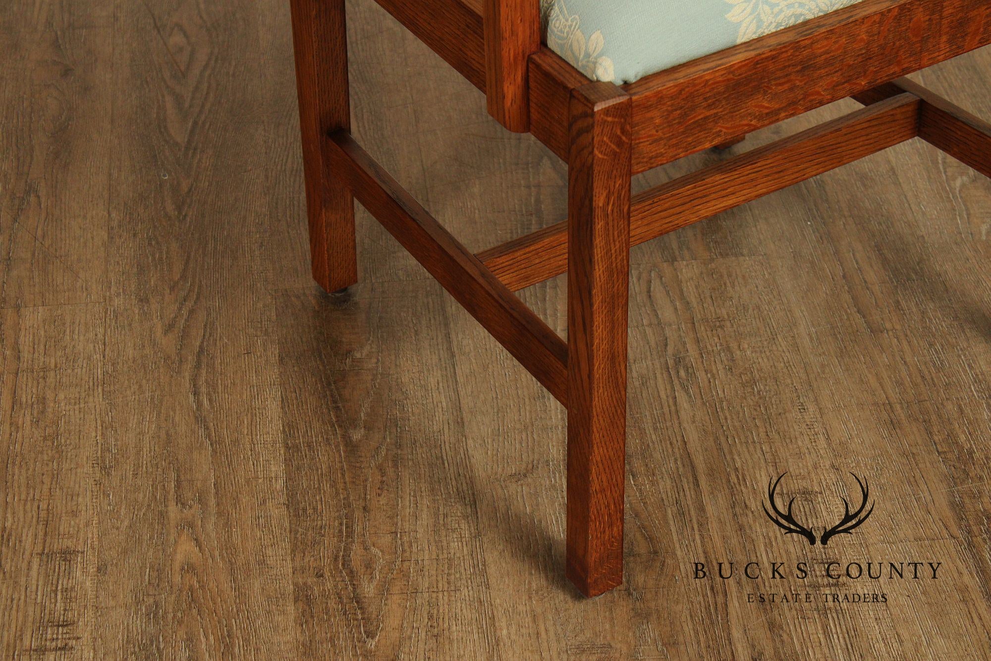 Stickley Mission Collection Set Of Eight Oak Dining Chairs