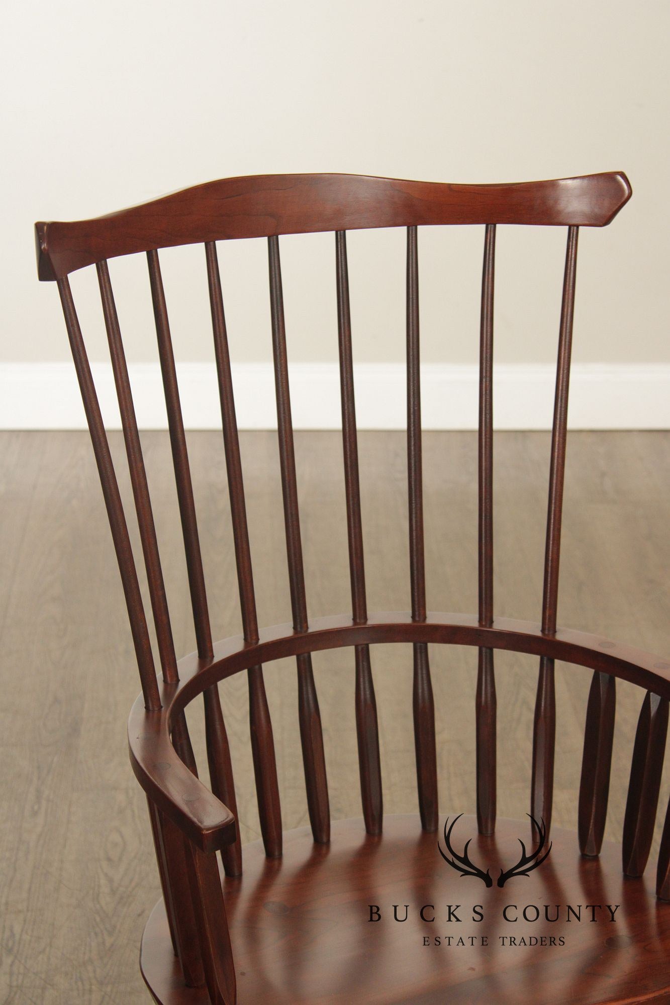 Hunt Country Furniture Set of Four Cherry Windsor Dining Chairs