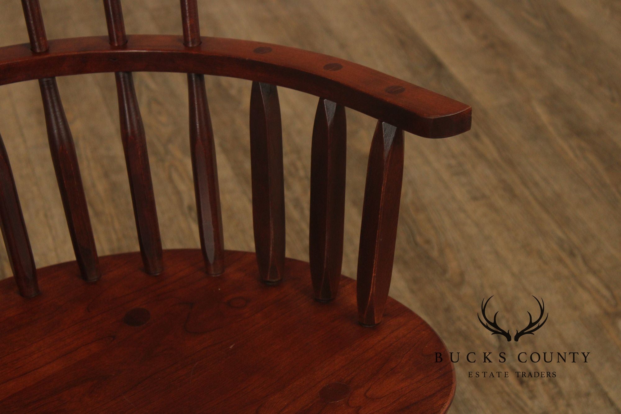 Hunt Country Furniture Set of Four Cherry Windsor Dining Chairs