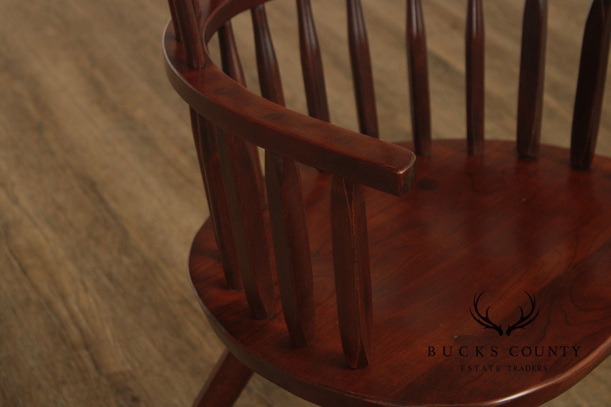 Hunt Country Furniture Set of Four Cherry Windsor Dining Chairs