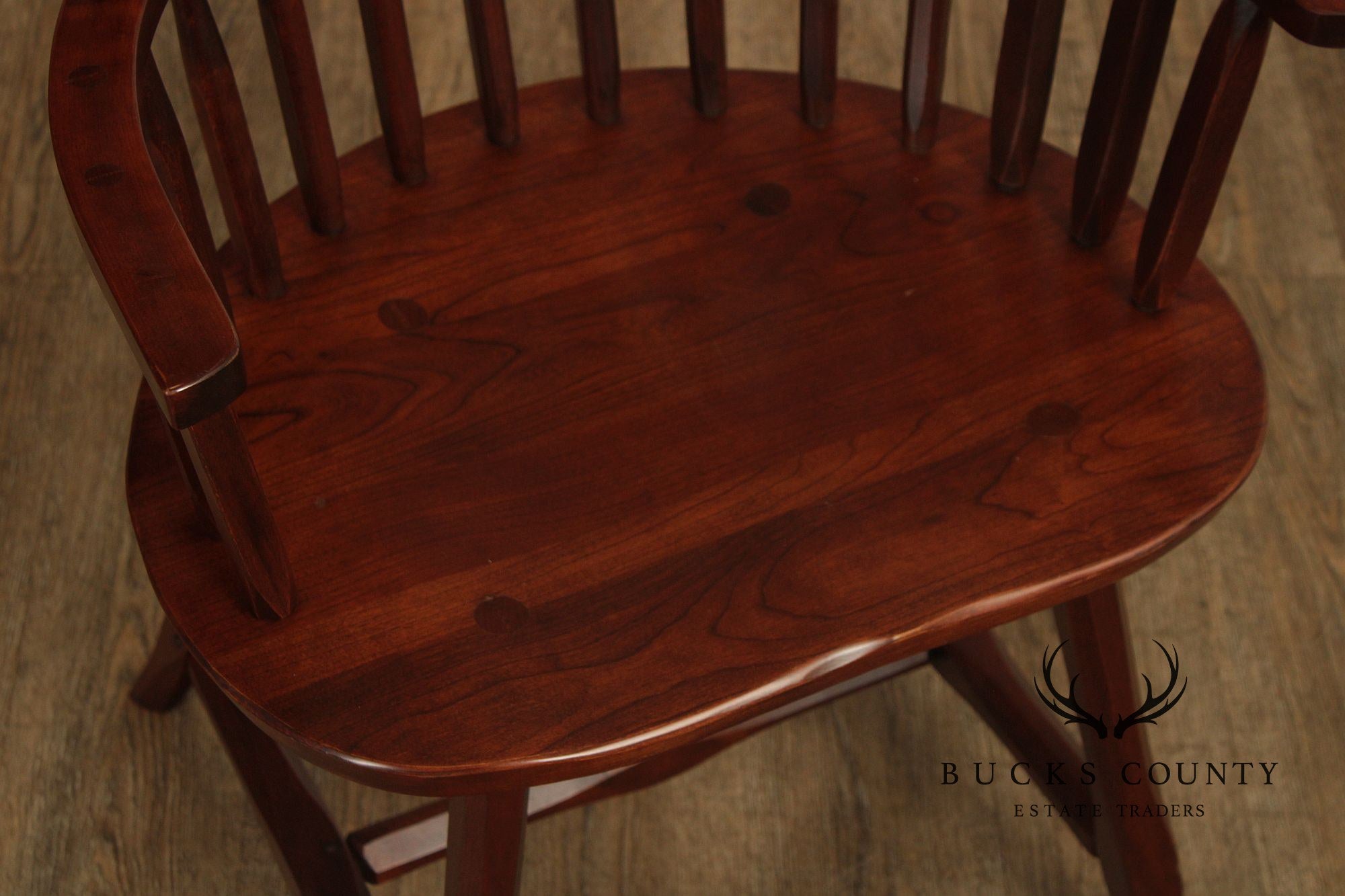 Hunt Country Furniture Set of Four Cherry Windsor Dining Chairs