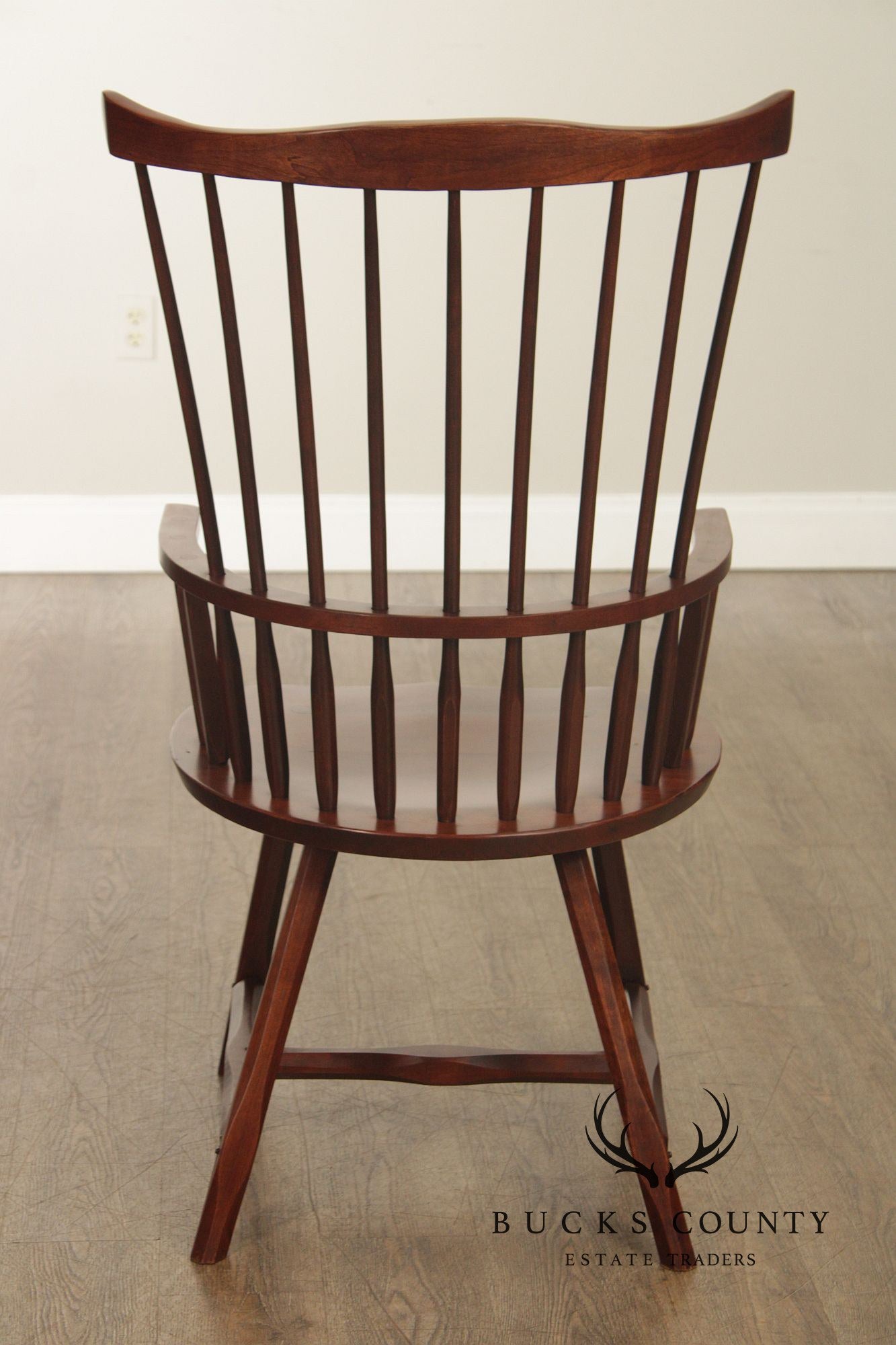 Hunt Country Furniture Set of Four Cherry Windsor Dining Chairs