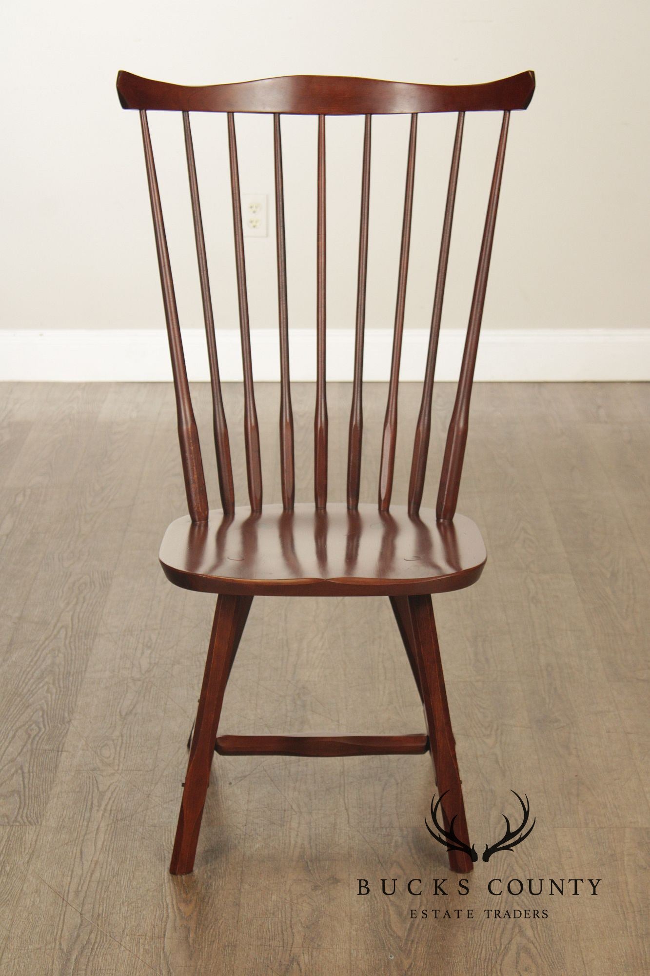 Hunt Country Furniture Set of Four Cherry Windsor Dining Chairs