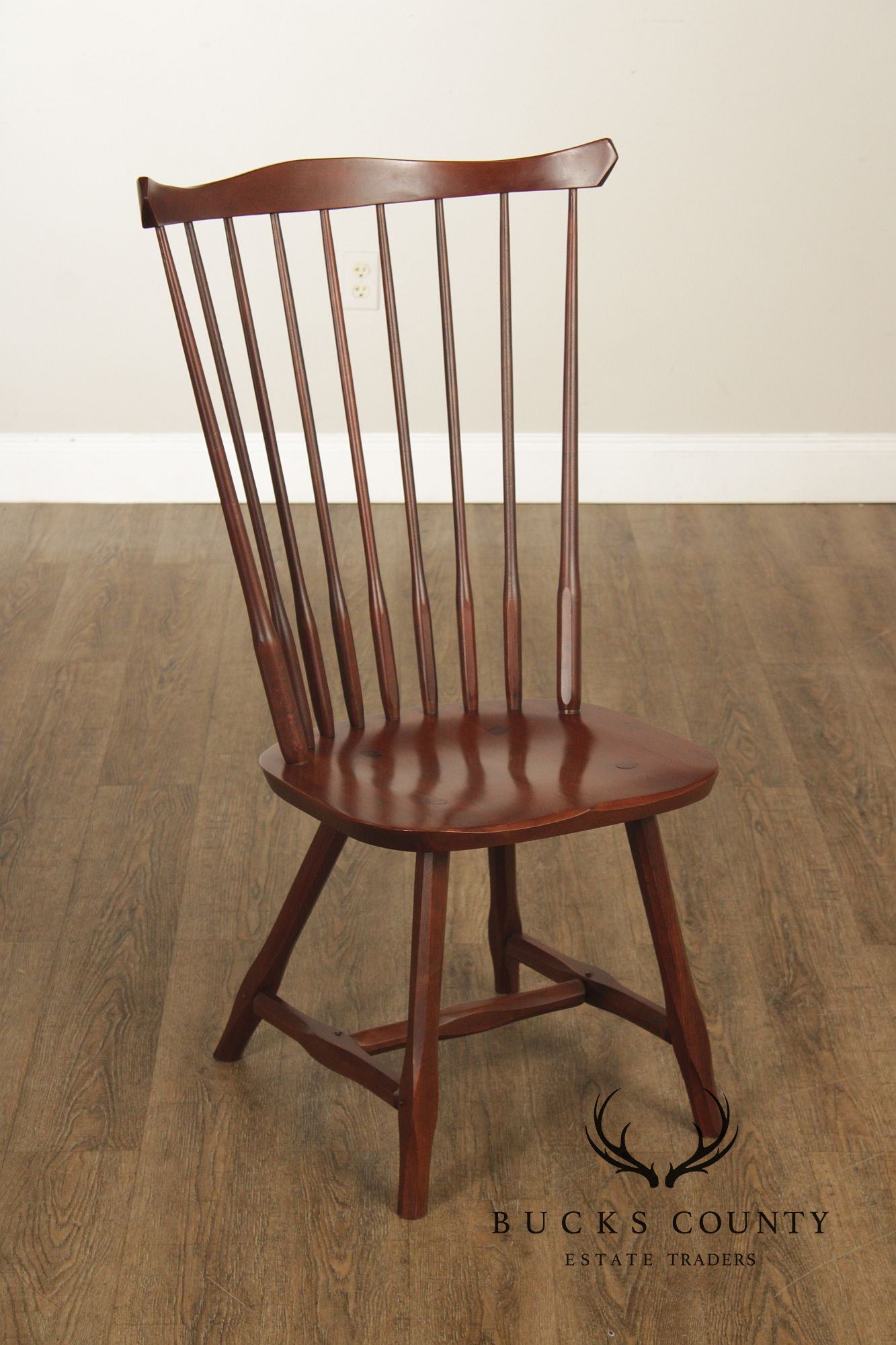 Hunt Country Furniture Set of Four Cherry Windsor Dining Chairs