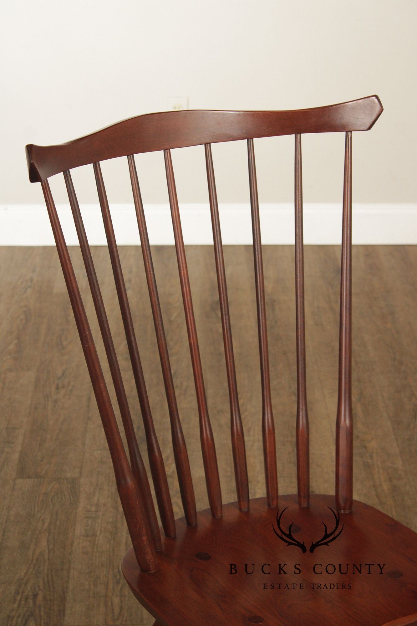 Hunt Country Furniture Set of Four Cherry Windsor Dining Chairs