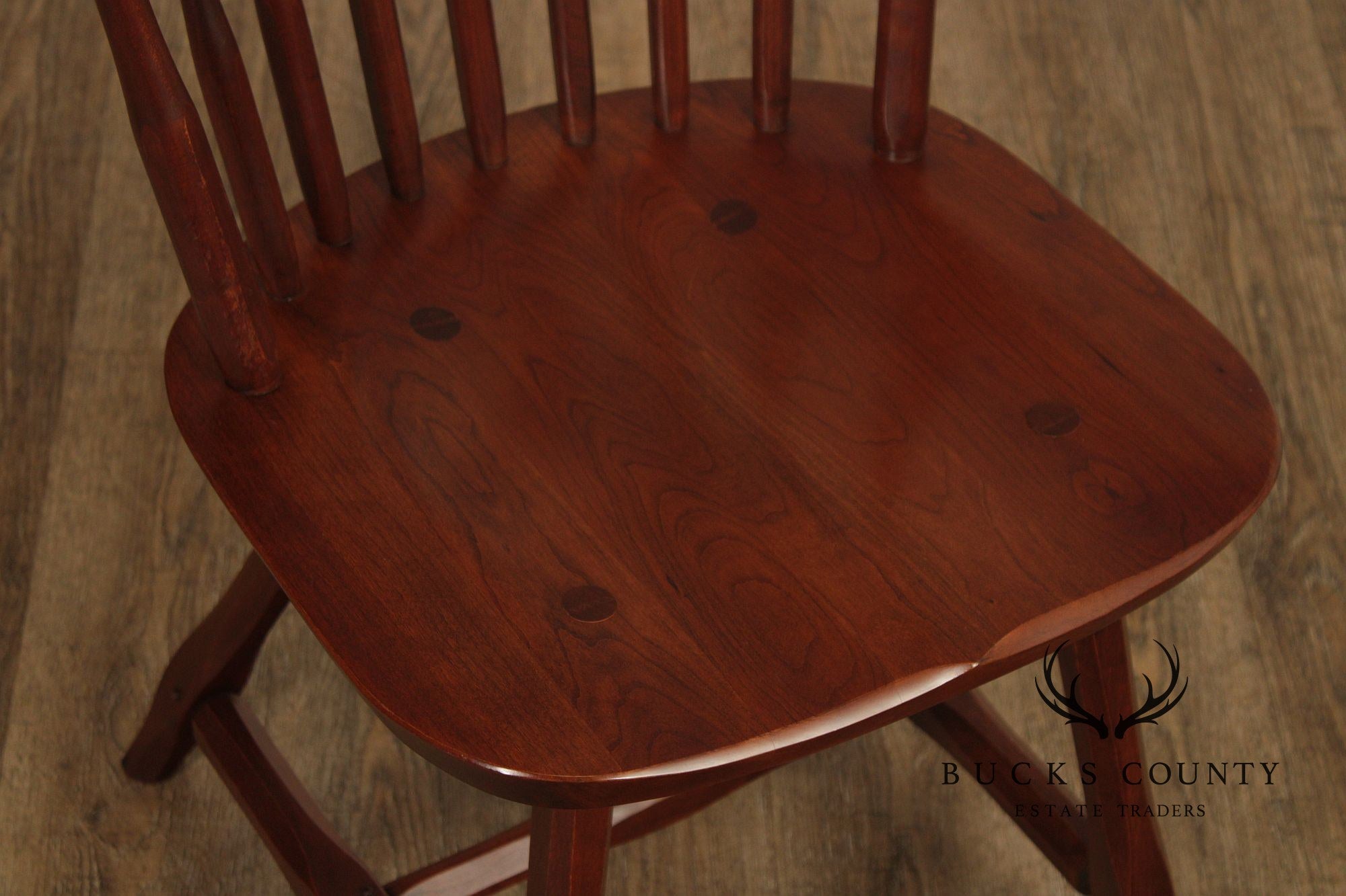 Hunt Country Furniture Set of Four Cherry Windsor Dining Chairs