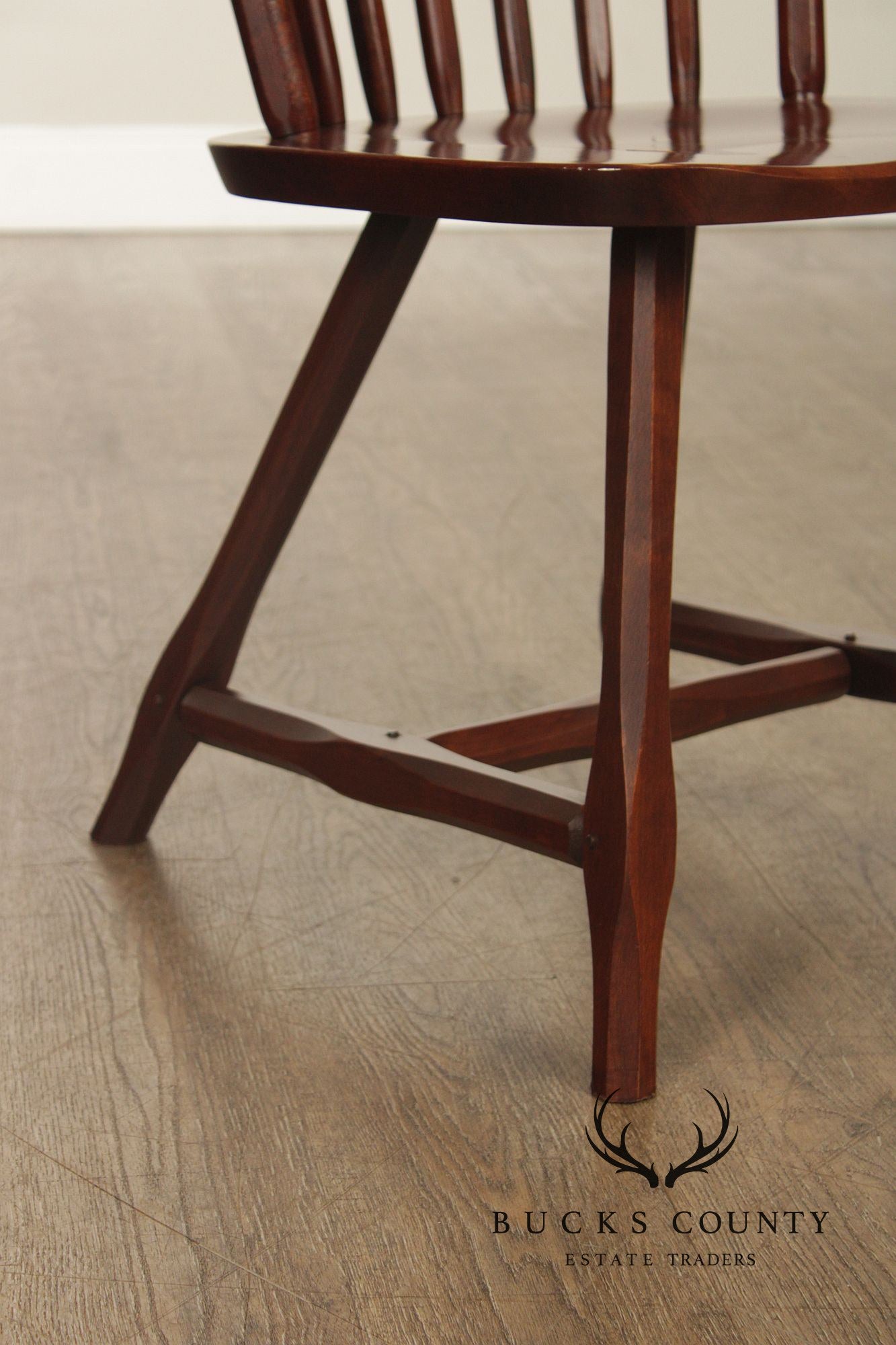 Hunt Country Furniture Set of Four Cherry Windsor Dining Chairs